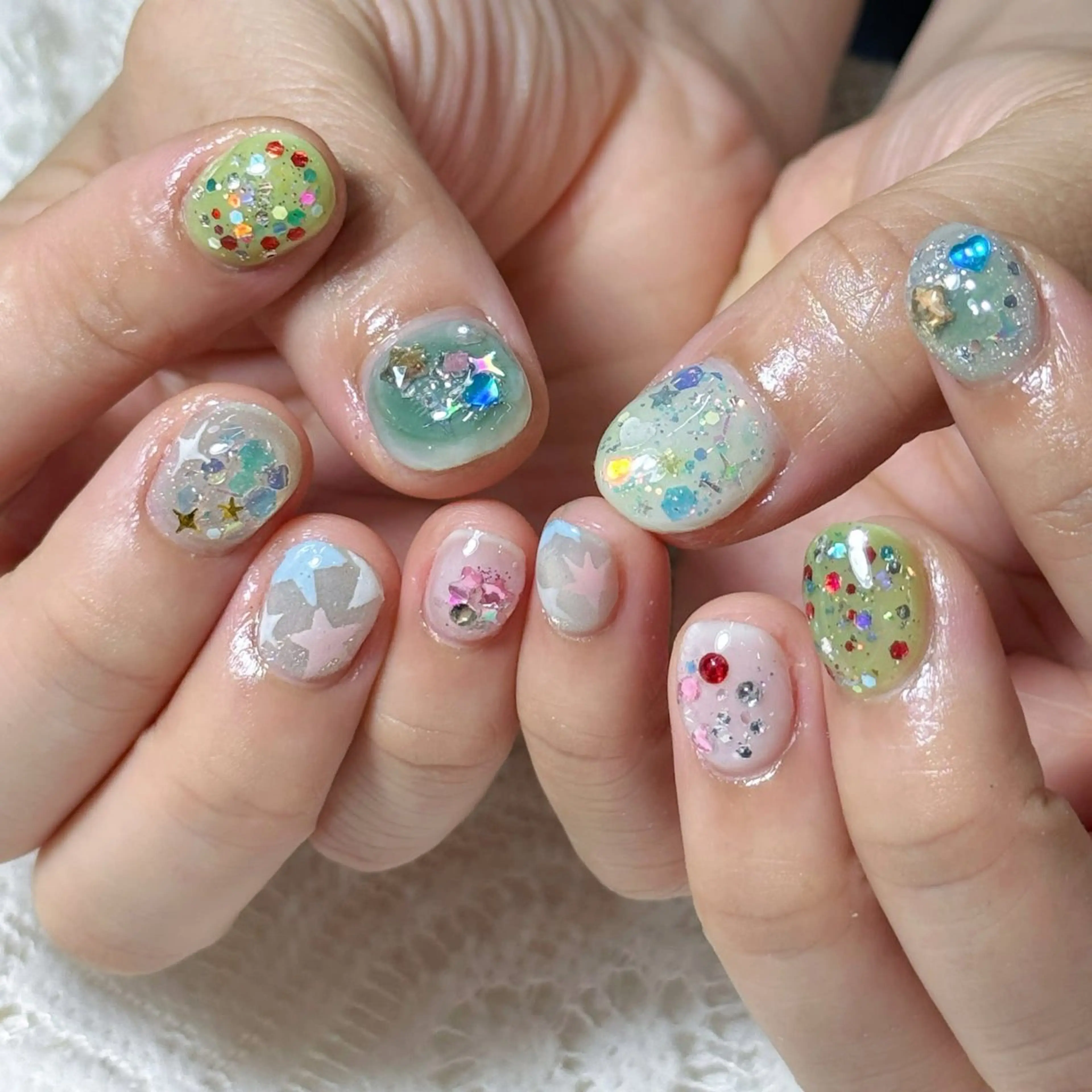 ネイル アートネイル 成人式 ジェルネイル ニュアンスネイル ネイルチップ Kora Nailのネイルデザイン