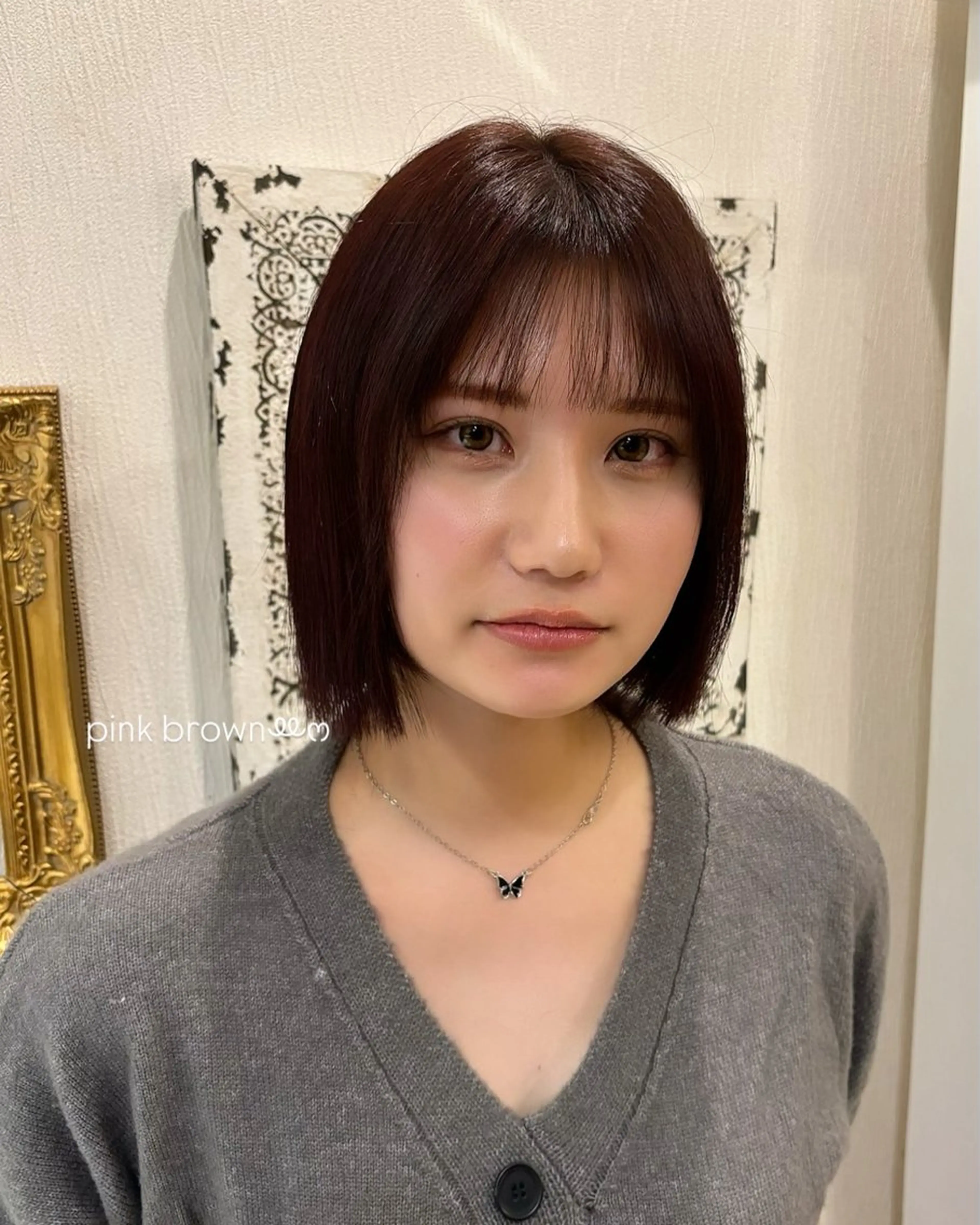 ミディアム カラー カット ヘアカラー レイヤーカット/艶髪 /パーマaikoのヘアスタイル