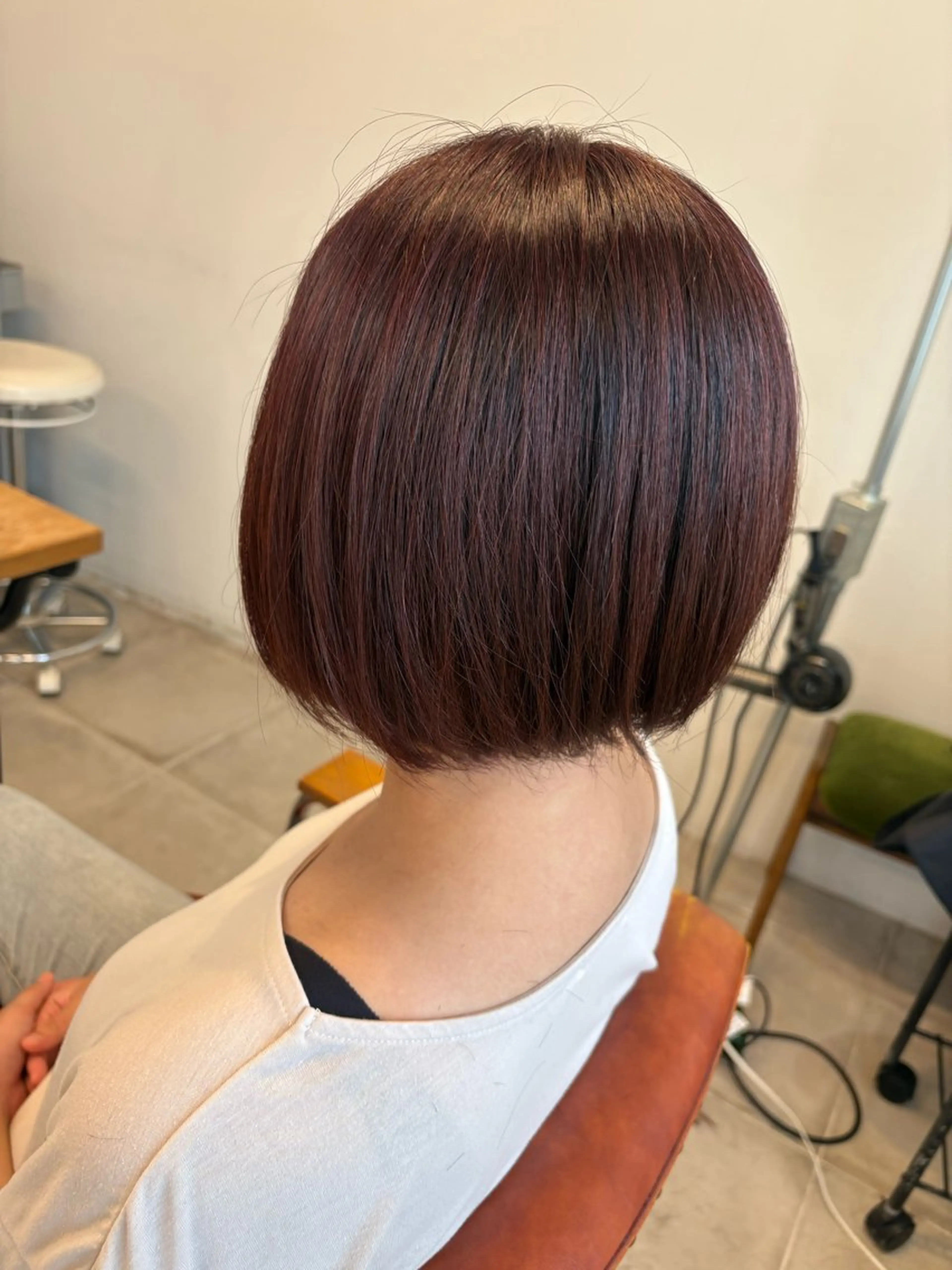 ミディアム カラー ブラウンカラー ピンクカラー ピンクブラウン ボブ カット ヘアカラー 竹広綾乃/ 艶カラーのヘアスタイル