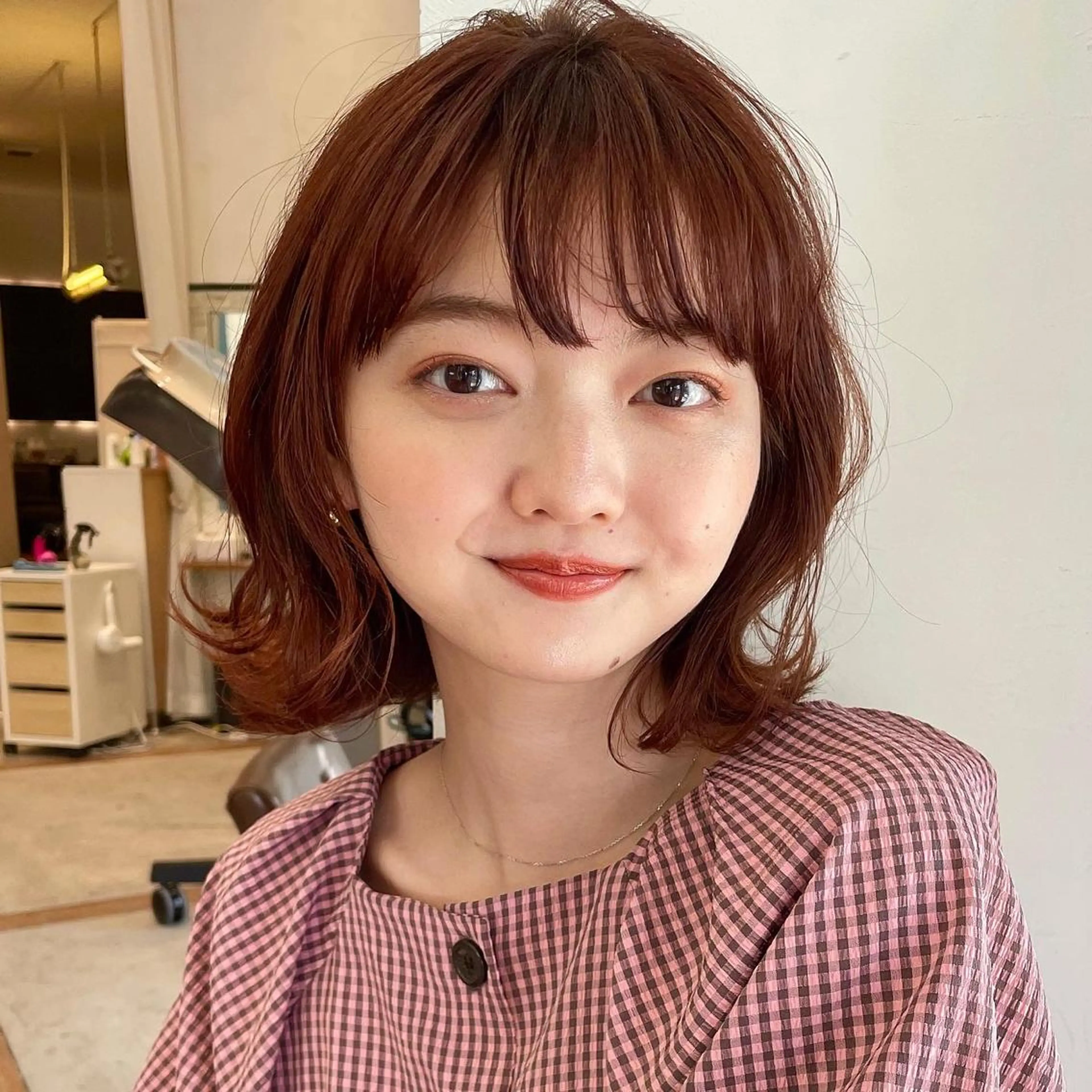 ミディアム カラー ボブ OAK 学芸大学所属・秋葉萌　透明感カラー /レイヤー/ボブ♡のヘアスタイル