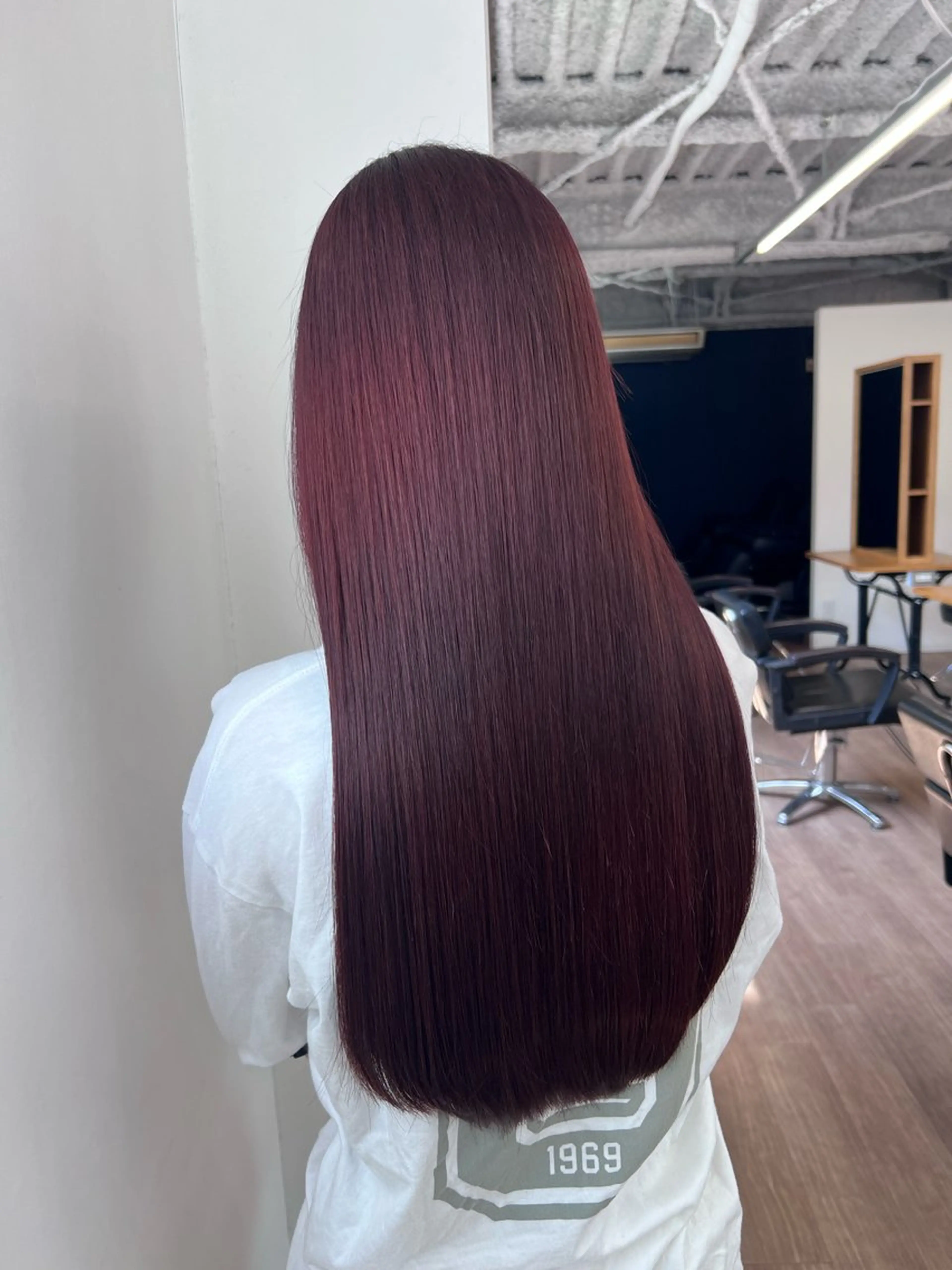 ロング カラー 武田涼レイヤーカット 髪質改善×縮毛矯正のヘアスタイル