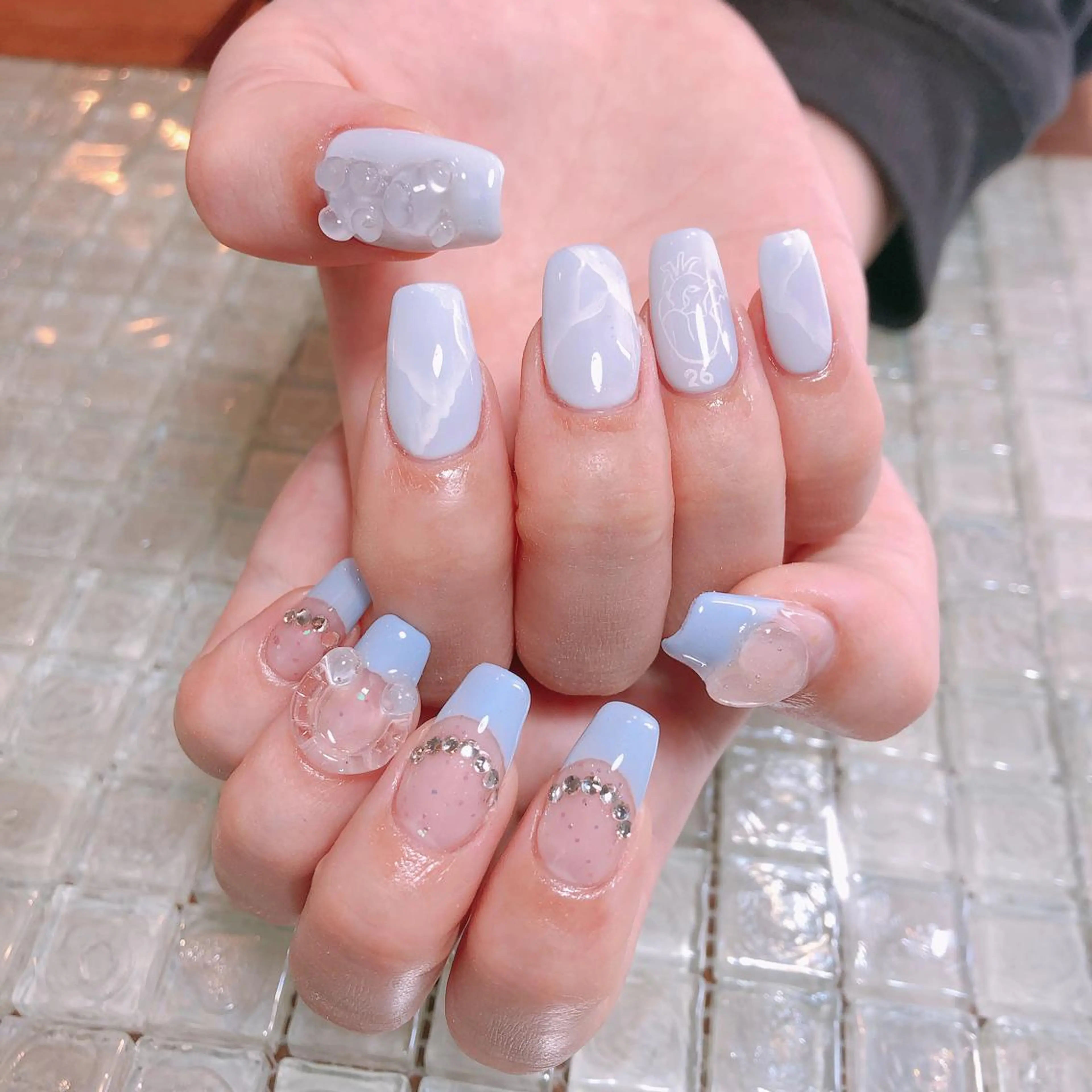 ネイル クリアネイル ハンドネイル 工藤 理恵のネイルデザイン