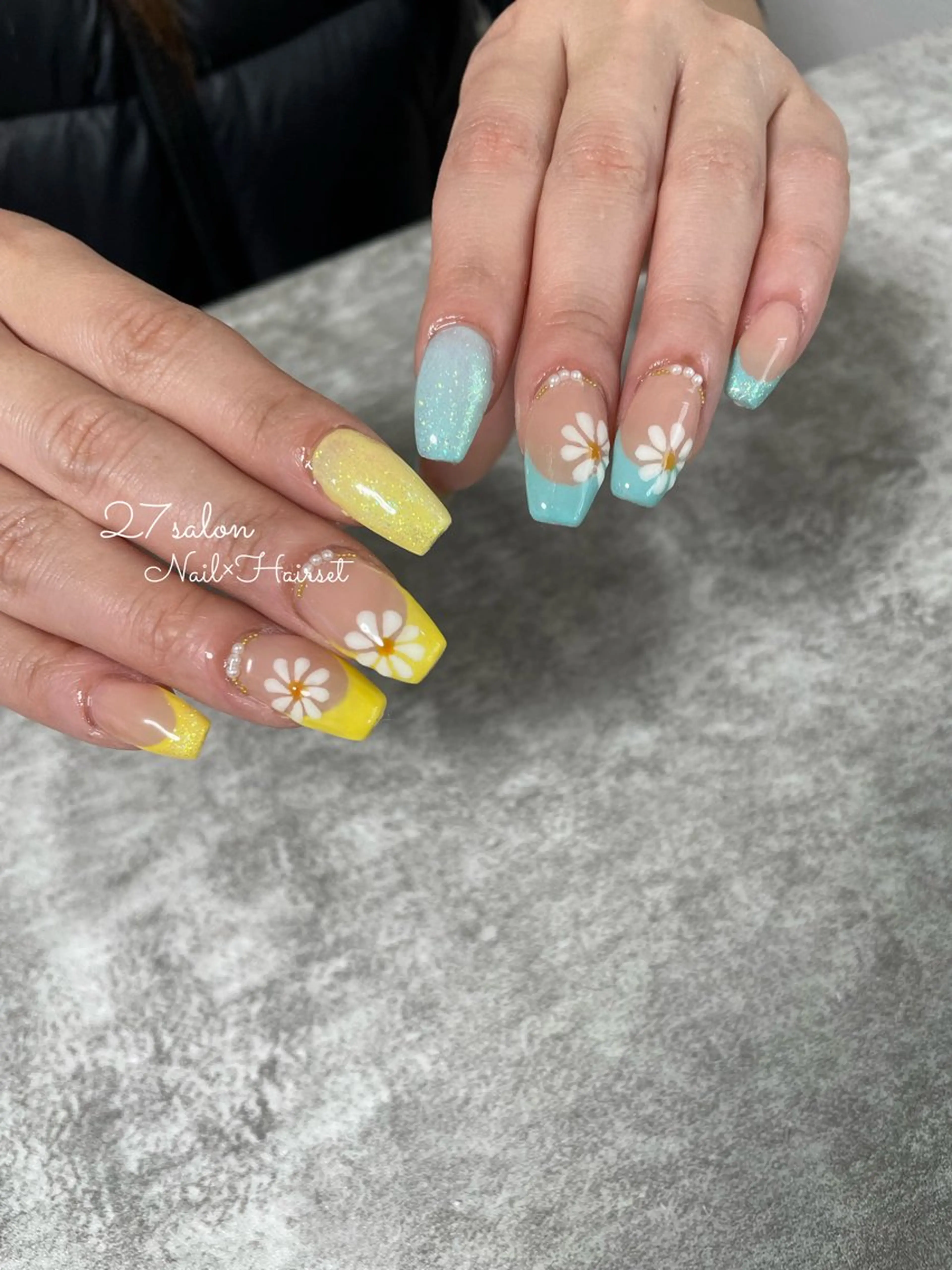 ネイル フラワーネイル 春ネイル 27salon yuinaのネイルデザイン