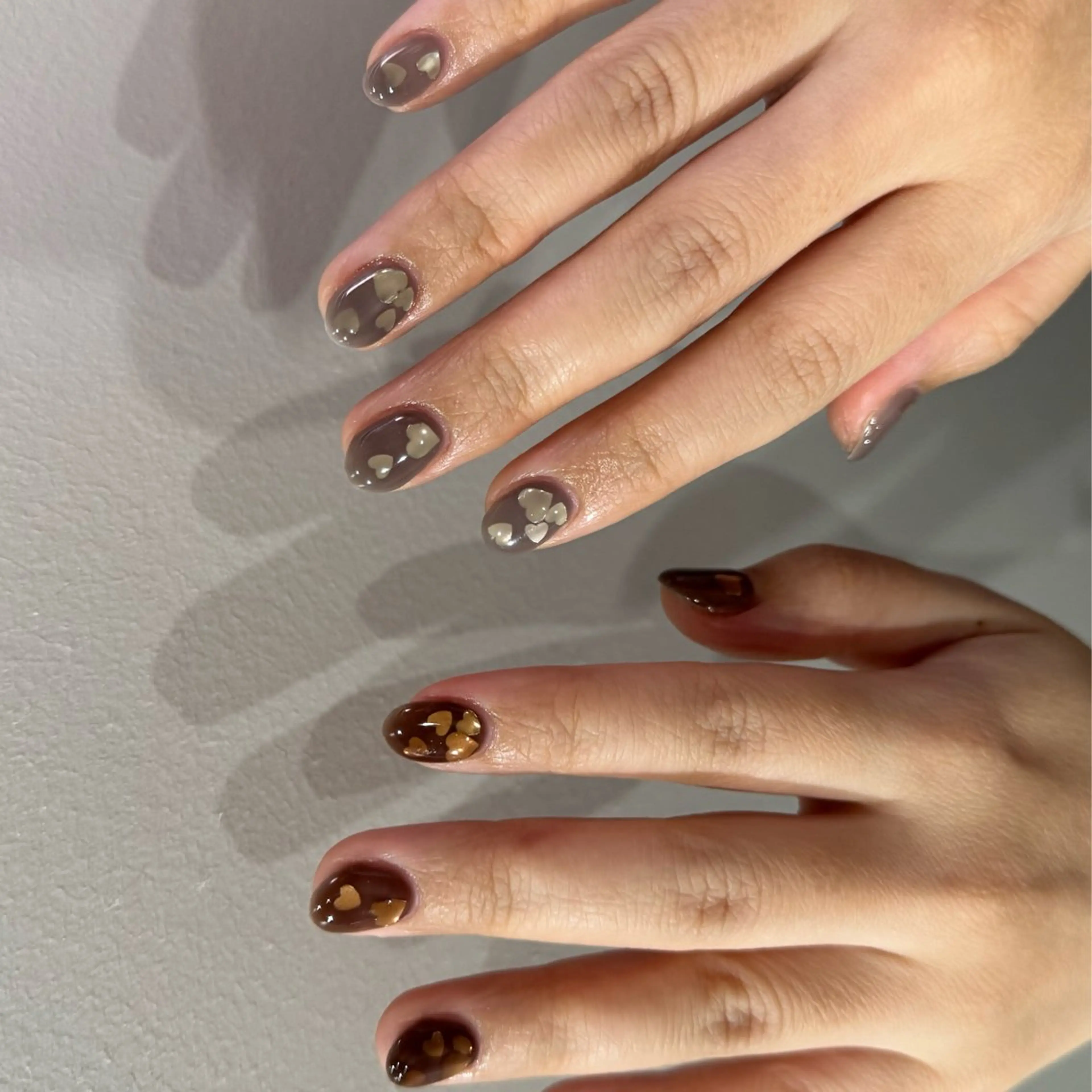 ネイル ハート ハンドネイル Tigris.所属・Tigris. sadamotoのネイルデザイン