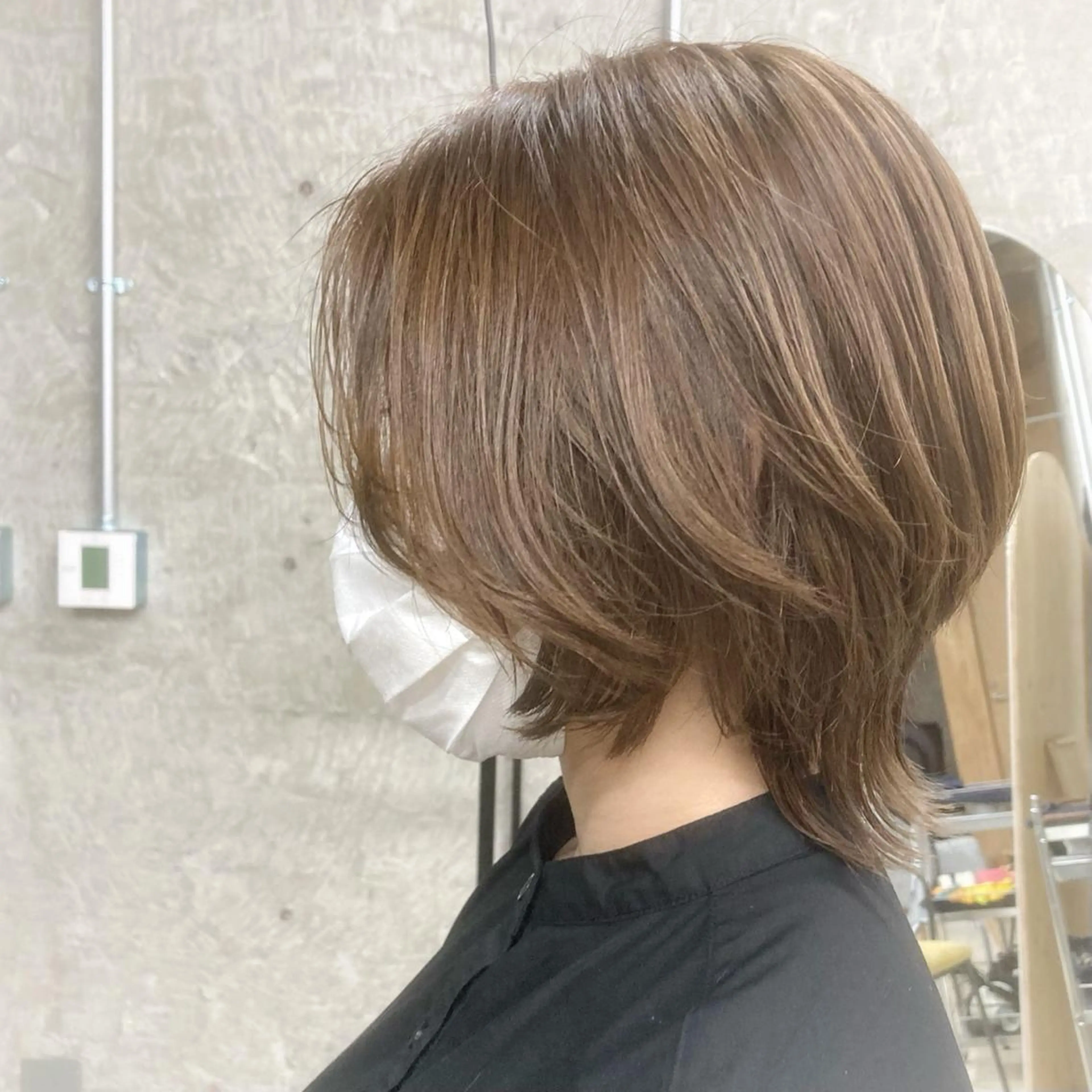 ショート 🟢ウルフ/スパイラ ルパーマ/大西🟢のヘアスタイル