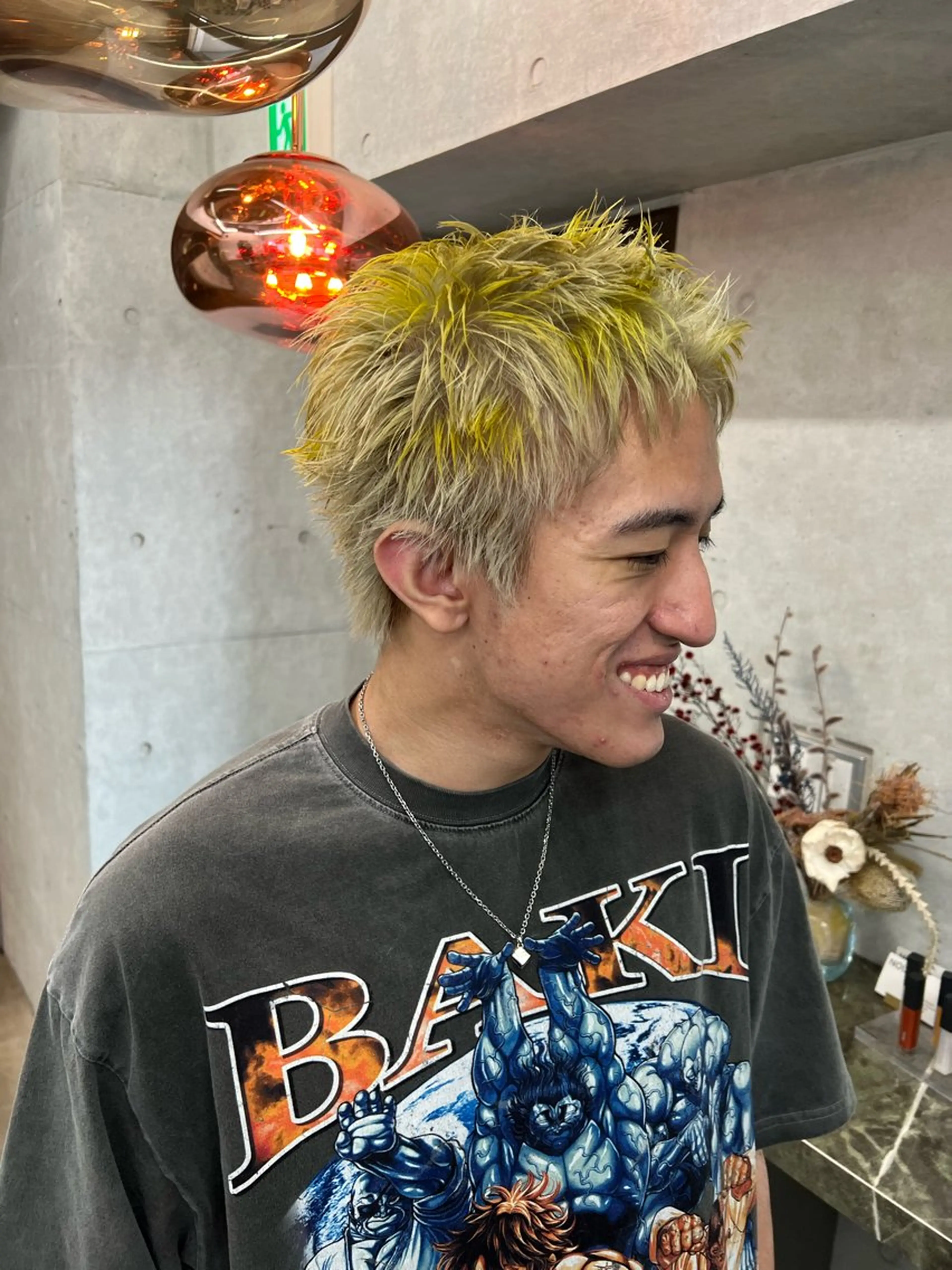 カラー メンズ ハイトーンカラー/ さらさのヘアスタイル