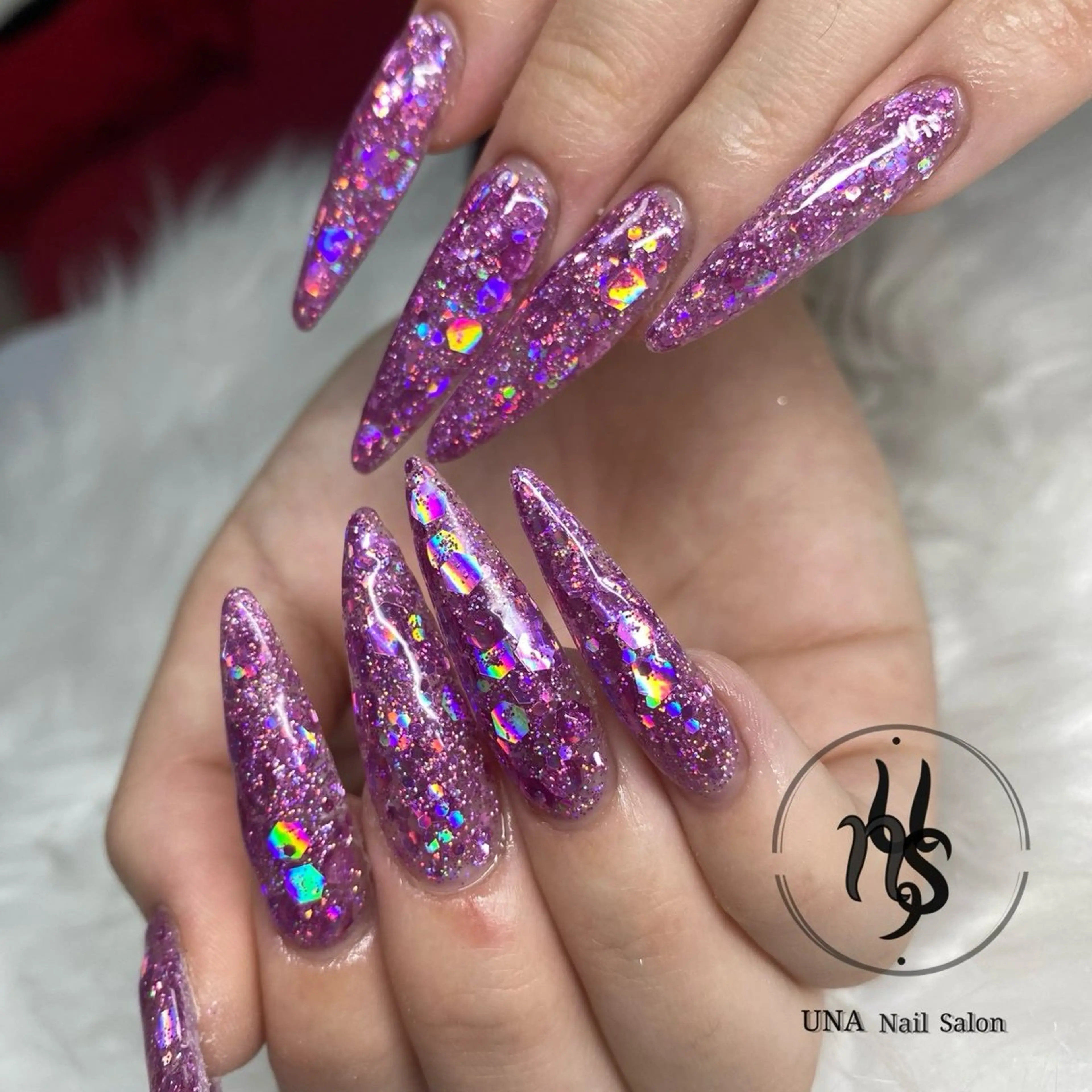 ネイル アートネイル フレンチネイル ジェルネイル グラデーション ロングネイル _una_salon所属・unasalon 美遥のネイルデザイン