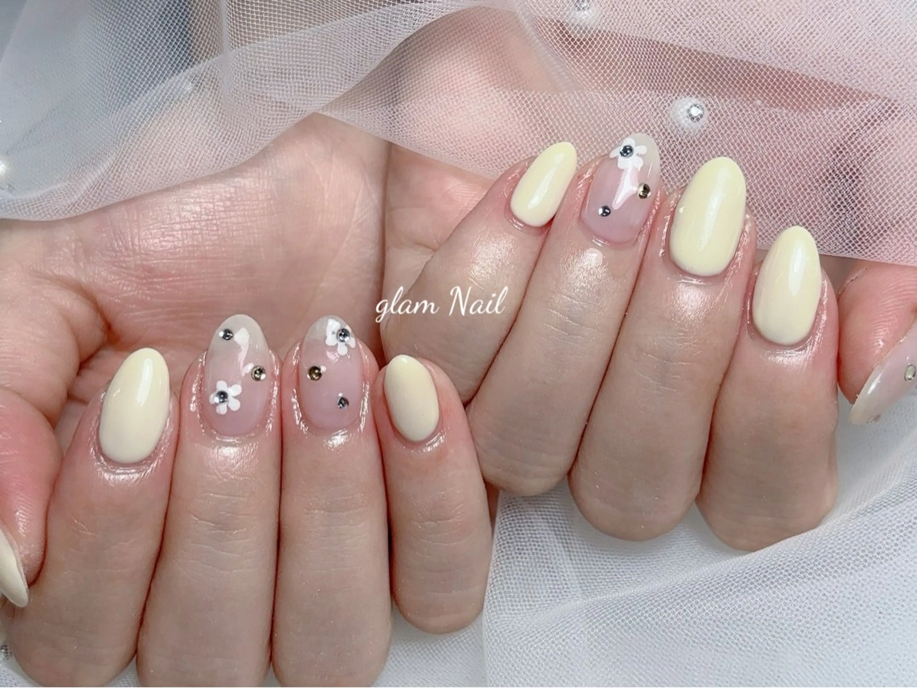 ネイル エツメ💅 長さだし🎀デザインのネイルデザイン