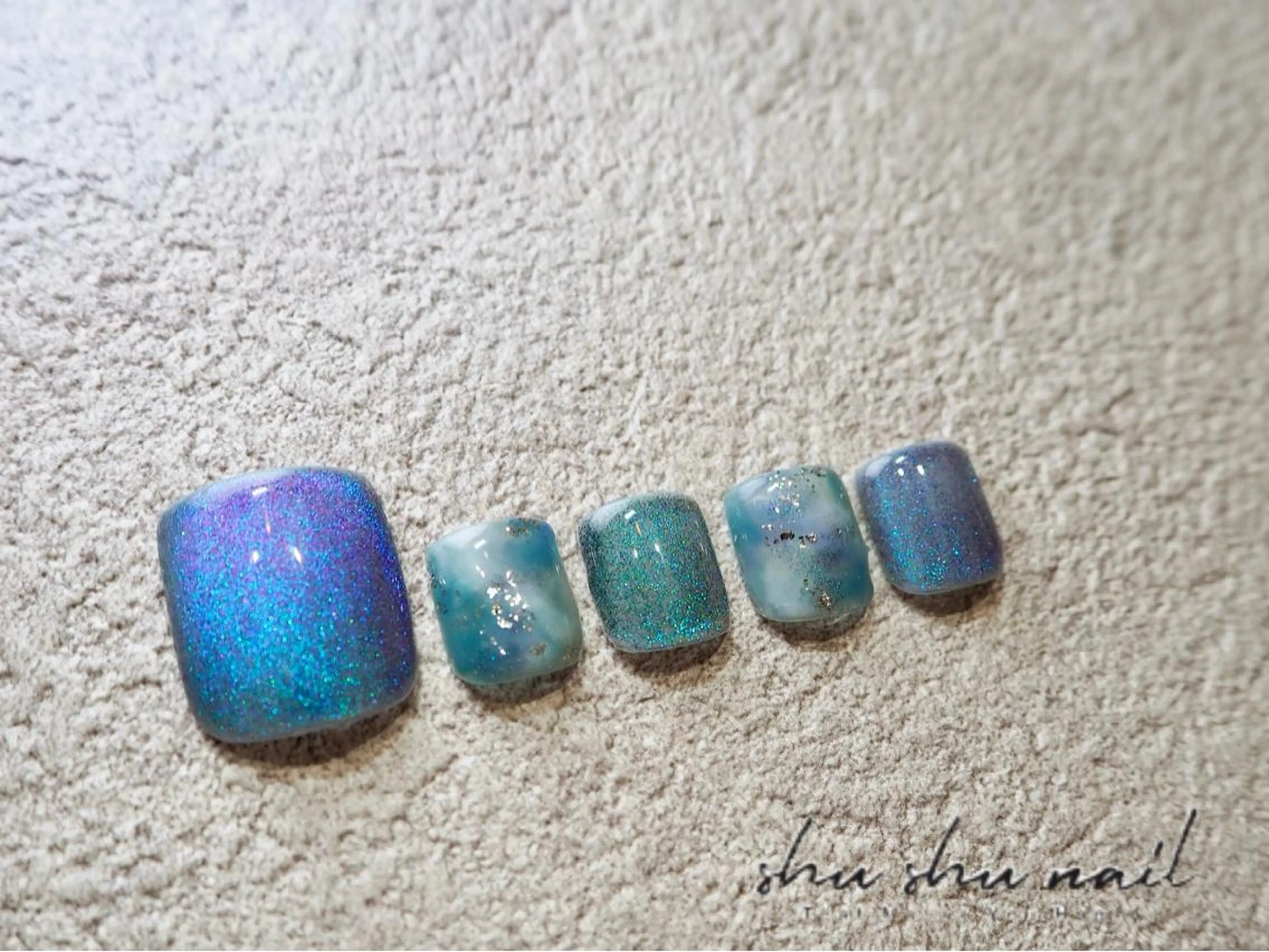 ネイル フットネイル ジェルネイル マグネットネイル フットネイル shushunail所属・和田 周子のネイルデザイン