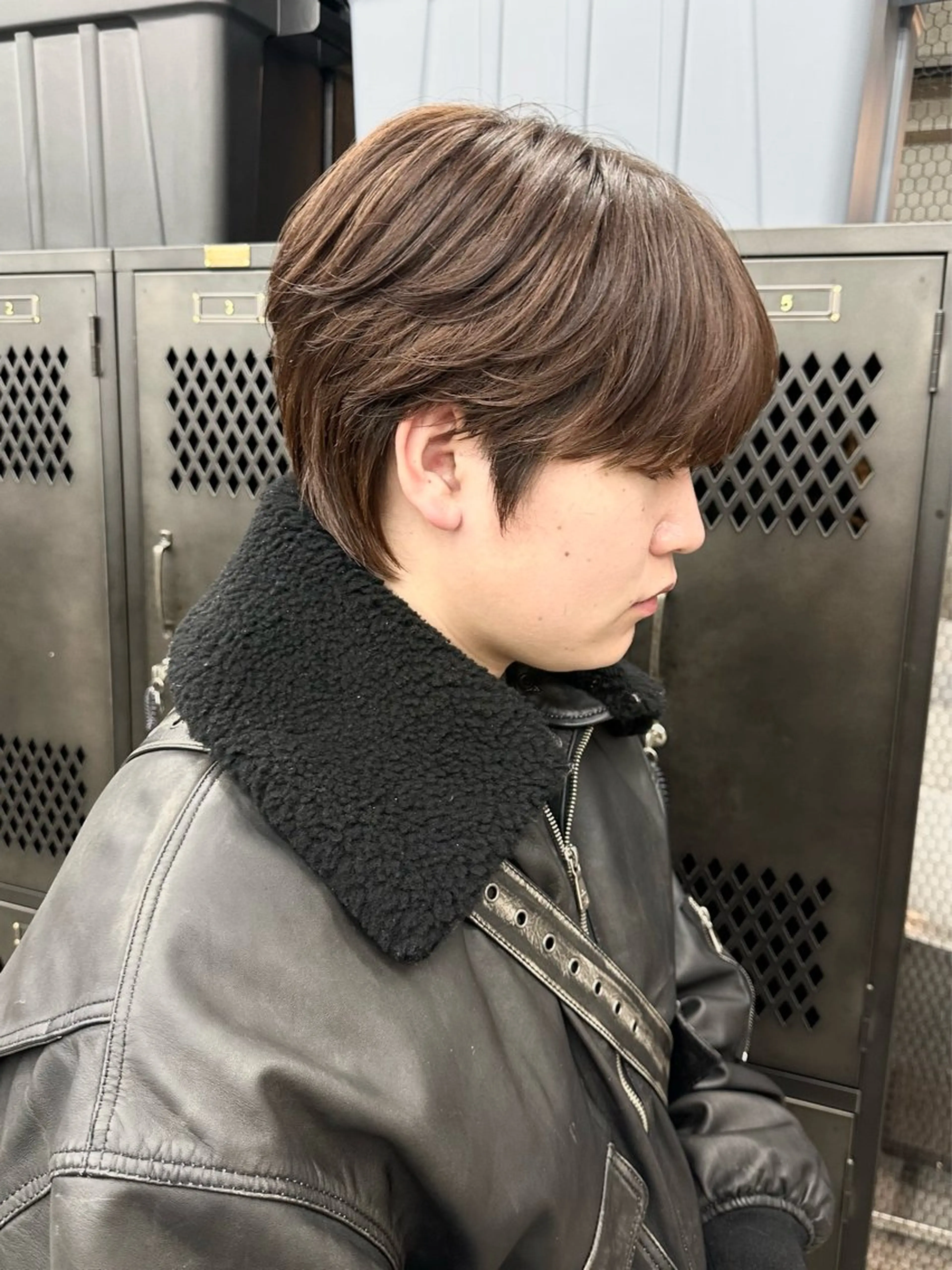 ショート カラー ヘアアレンジ メンズ メンズウルフカット ブラウンカラー ナチュラルブラウン ショートヘア ウルフカット メンズ特化 🦋KANOKO🦋のヘアスタイル