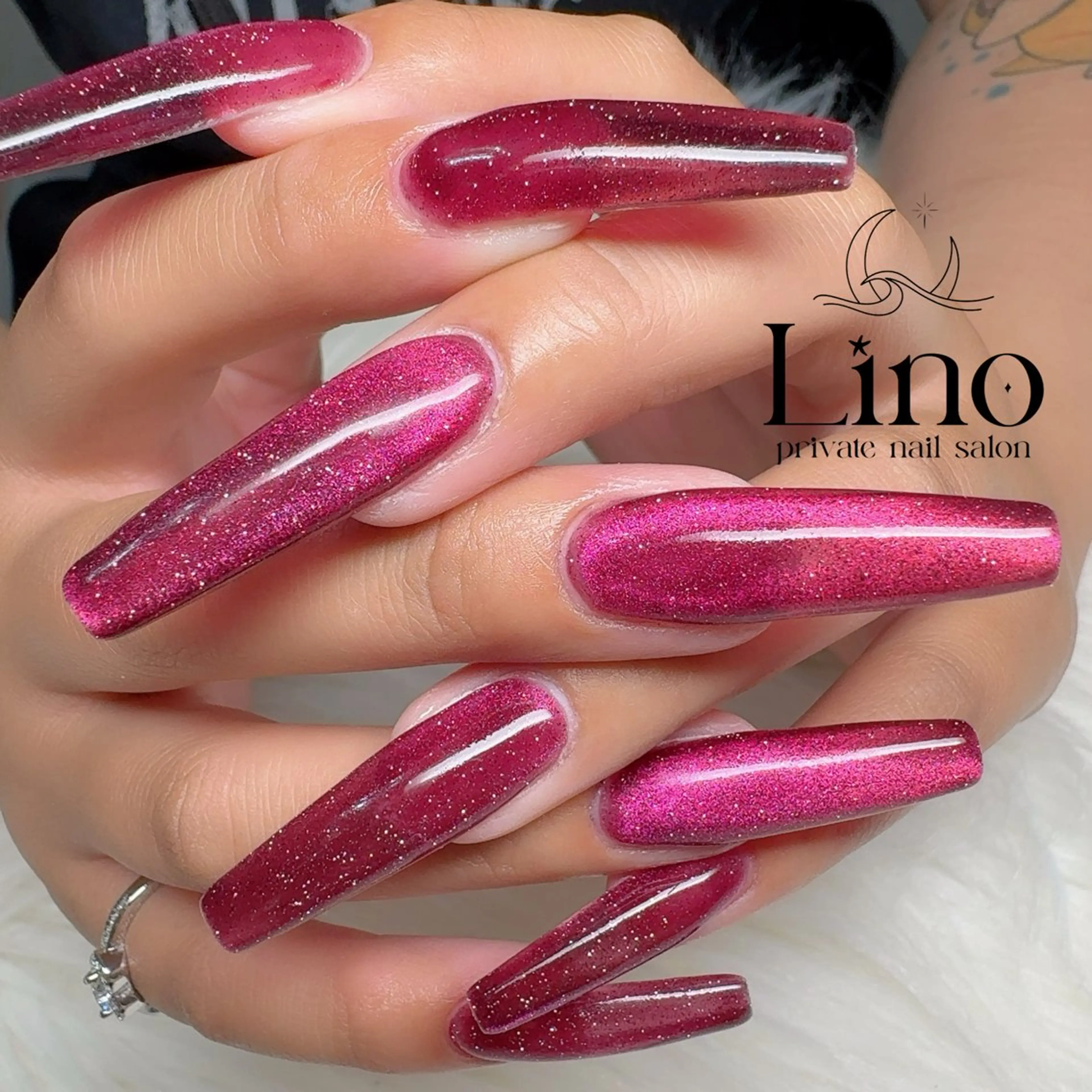 ネイル マグネットネイル ハンドネイル nail salon Linoのネイルデザイン