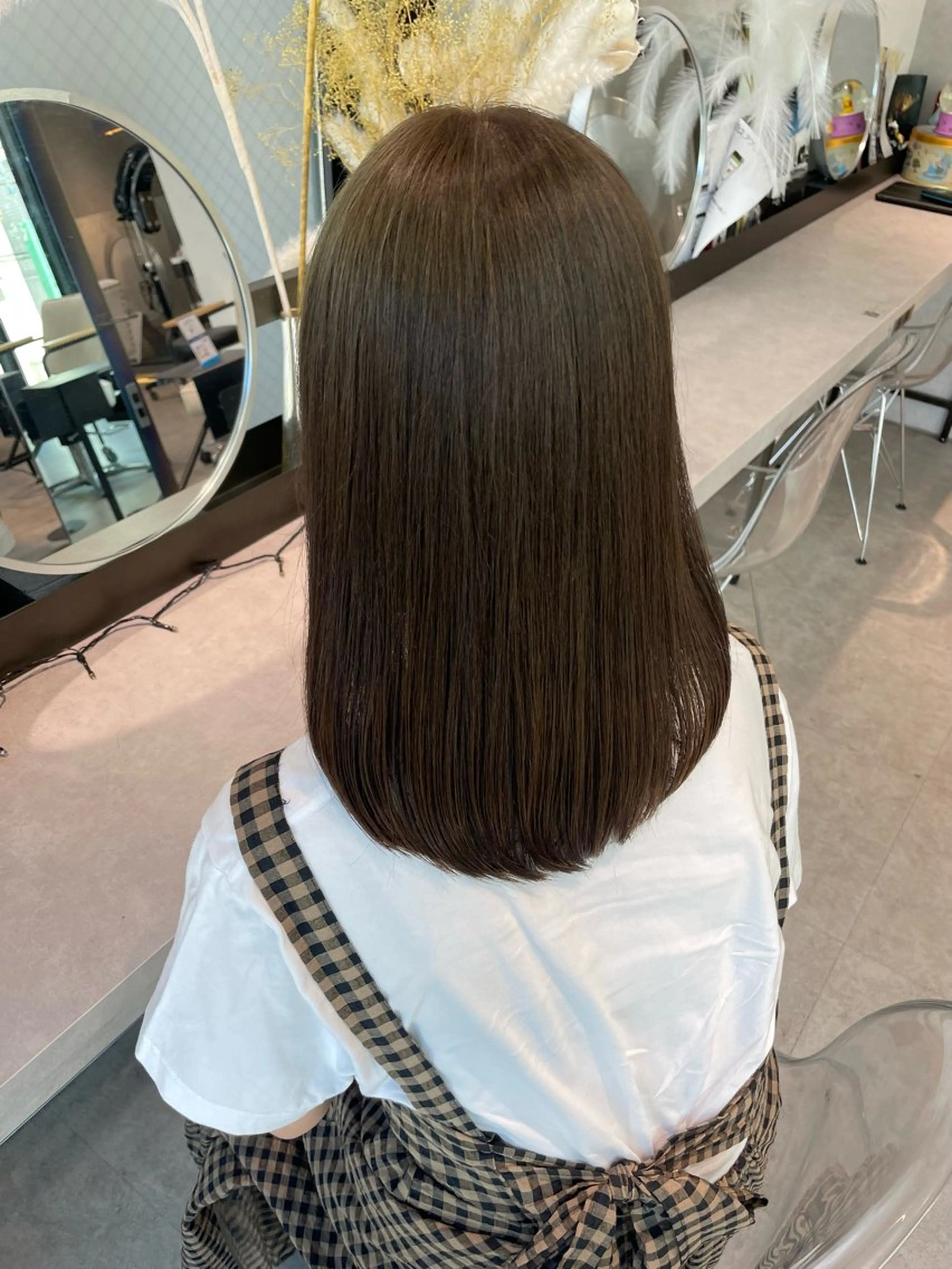 ロング カラー カット ヘアカラー トリートメント ヘッドスパ Qin shaire salon 原宿店所属・レイヤーカット 韓国ヘアayameのヘアスタイル