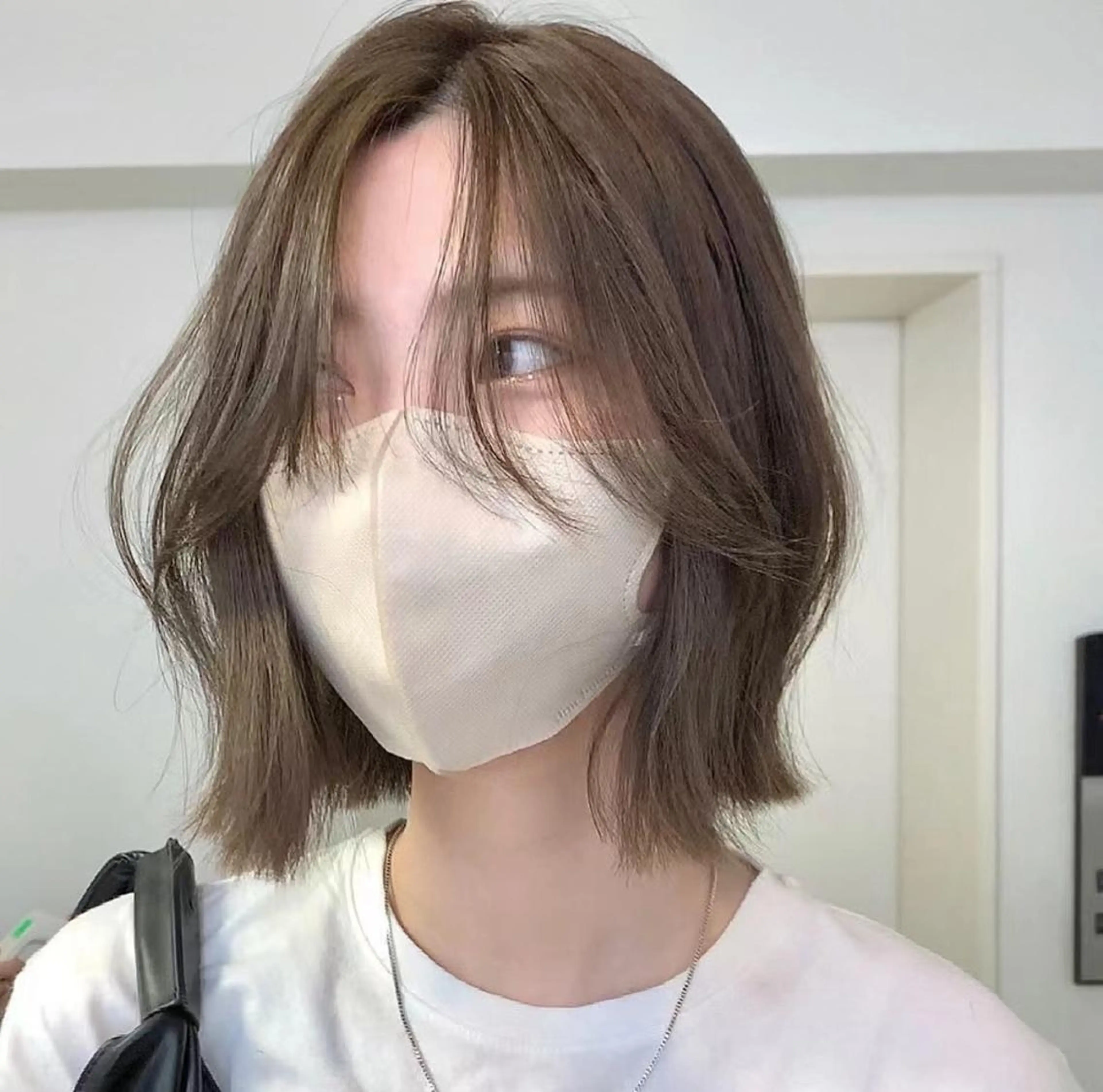 ミディアム パーマ カラー u hair所属・こばやし ももこのヘアスタイル