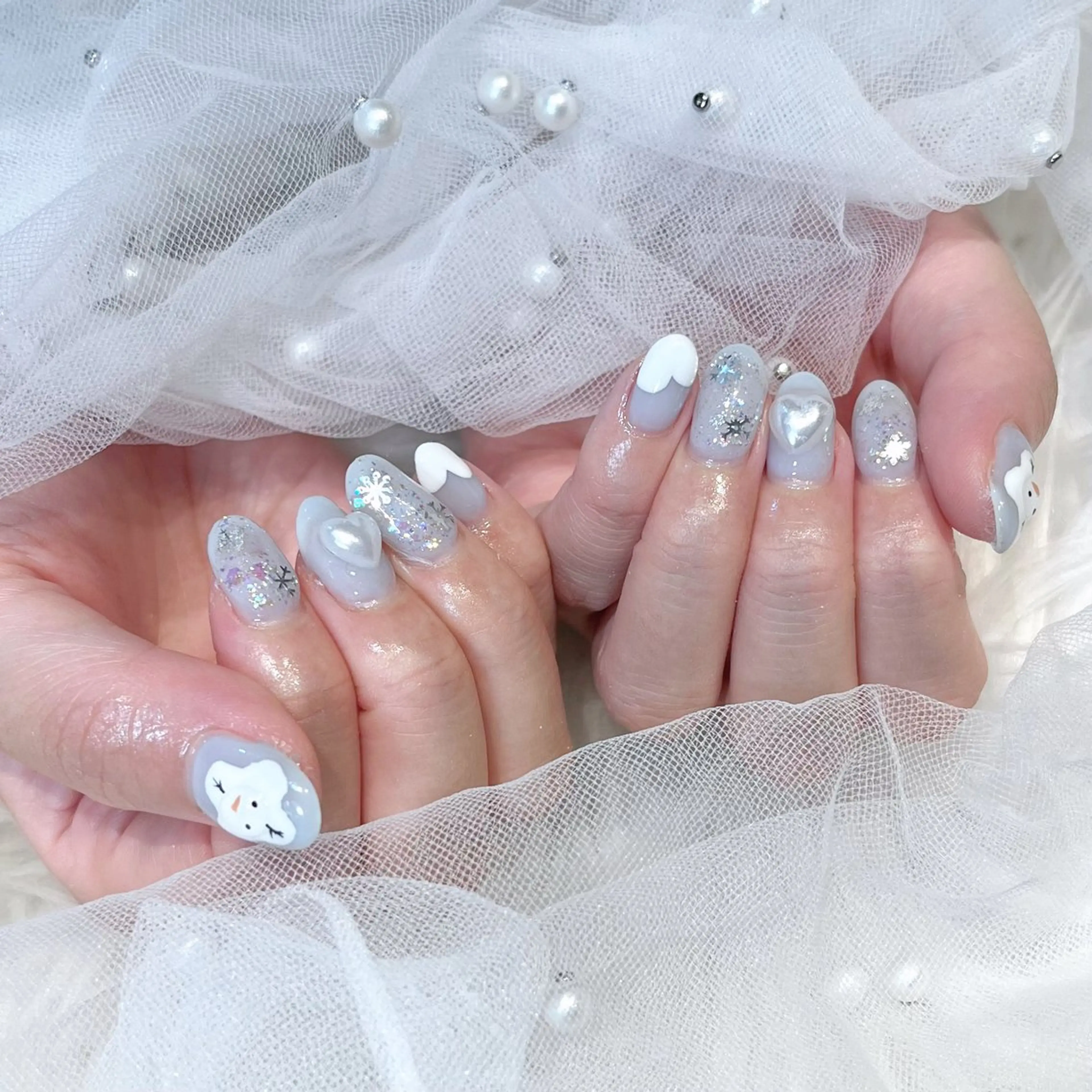 ネイル 冬ネイル クリスマス はあとねいる天王町店所属・HARUKA 🐼のネイルデザイン