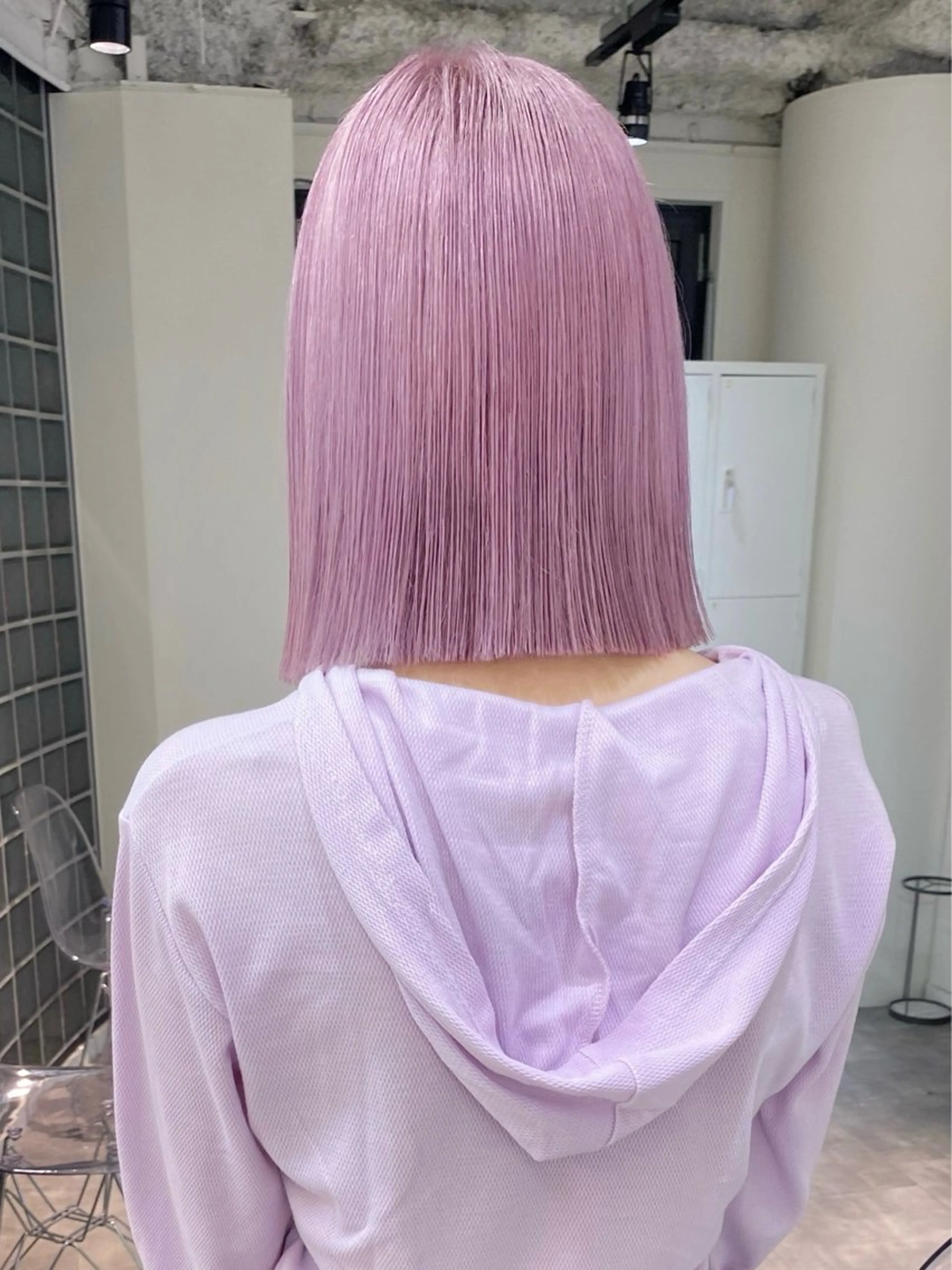 ミディアム ピンクラベンダー ヘアカラー ハイトーン/ブリーチ 🎀/𝑵𝒐𝒆のヘアスタイル