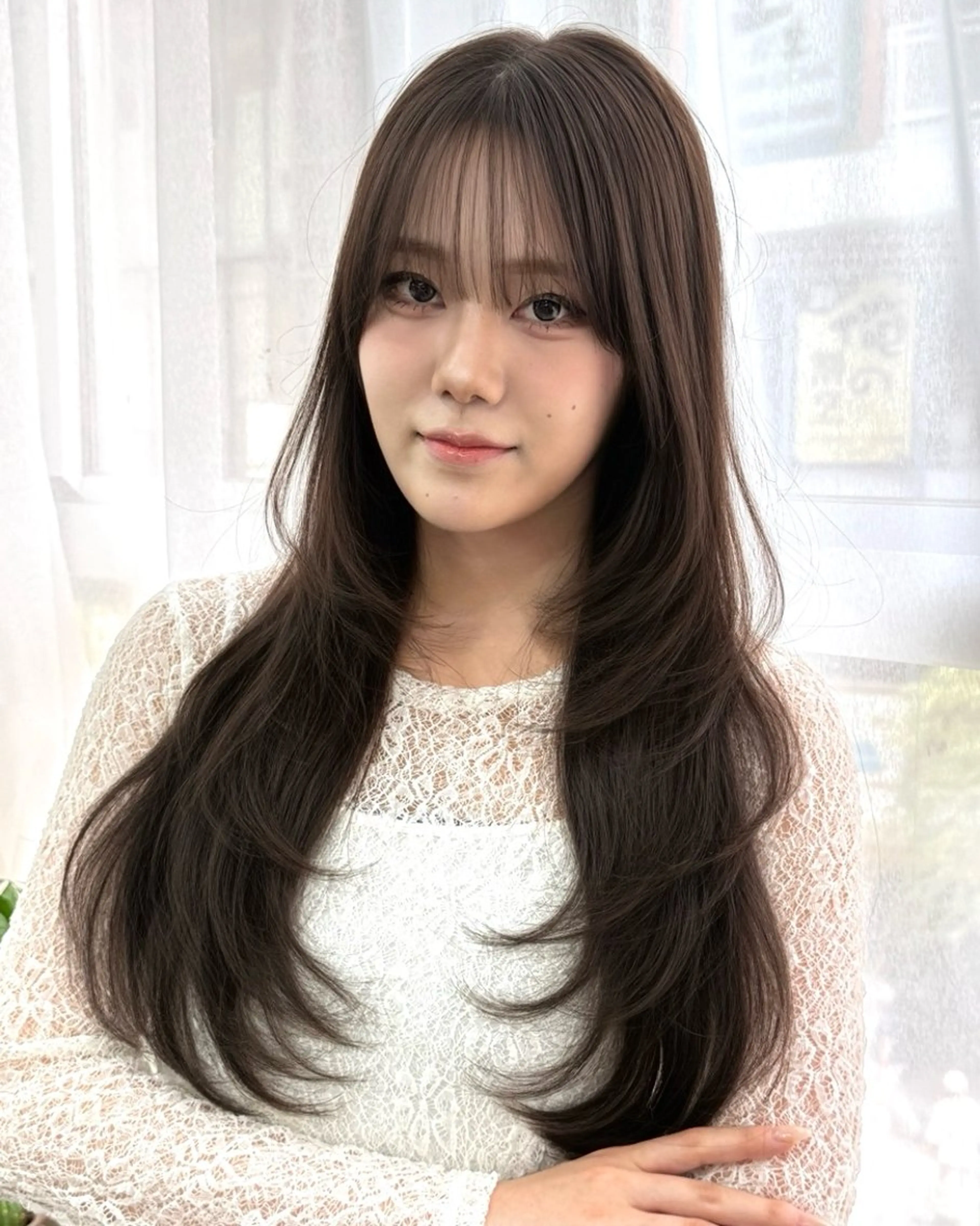 ロング カラー ヘアアレンジ 韓国/透明感カラー/ ももかのヘアスタイル