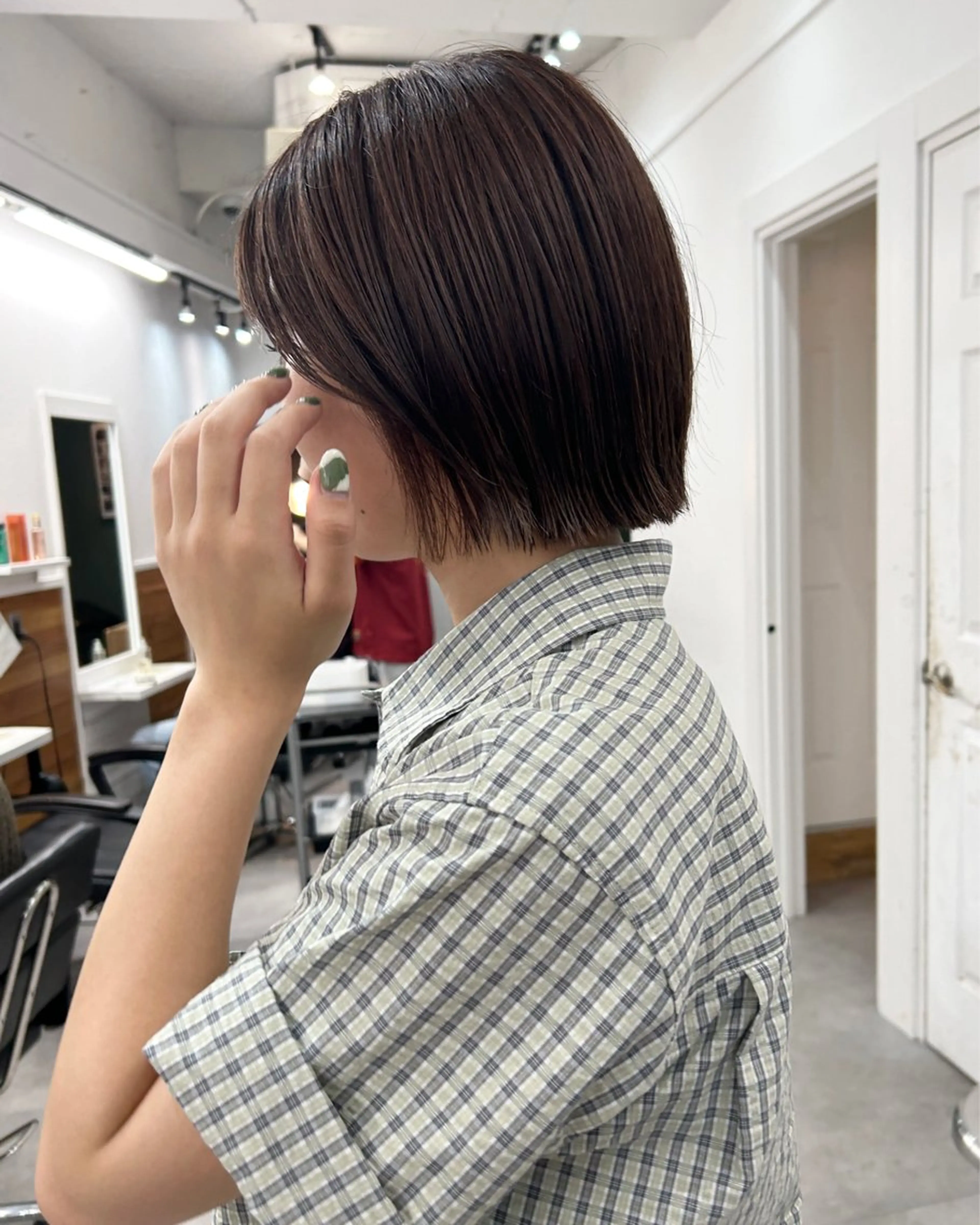 ミディアム カラー レイヤーボブ/ 艶カラー/サナ🌼のヘアスタイル