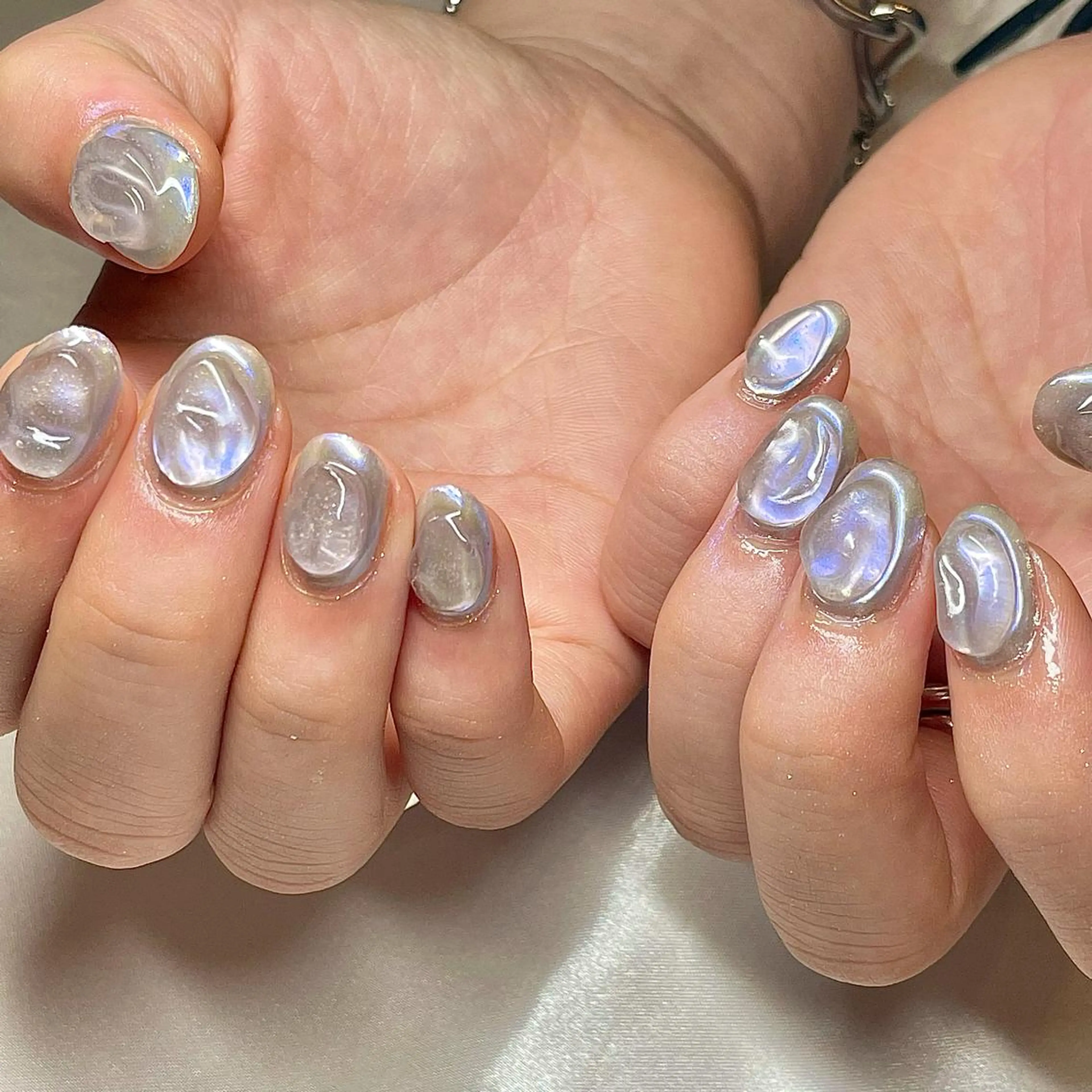 ショート カラー パーマ ヘアアレンジ メンズ キッズ ネイル マツエク・マツパ クリアネイル ミラーネイル nail&eye Aoのマツエク・マツパデザイン