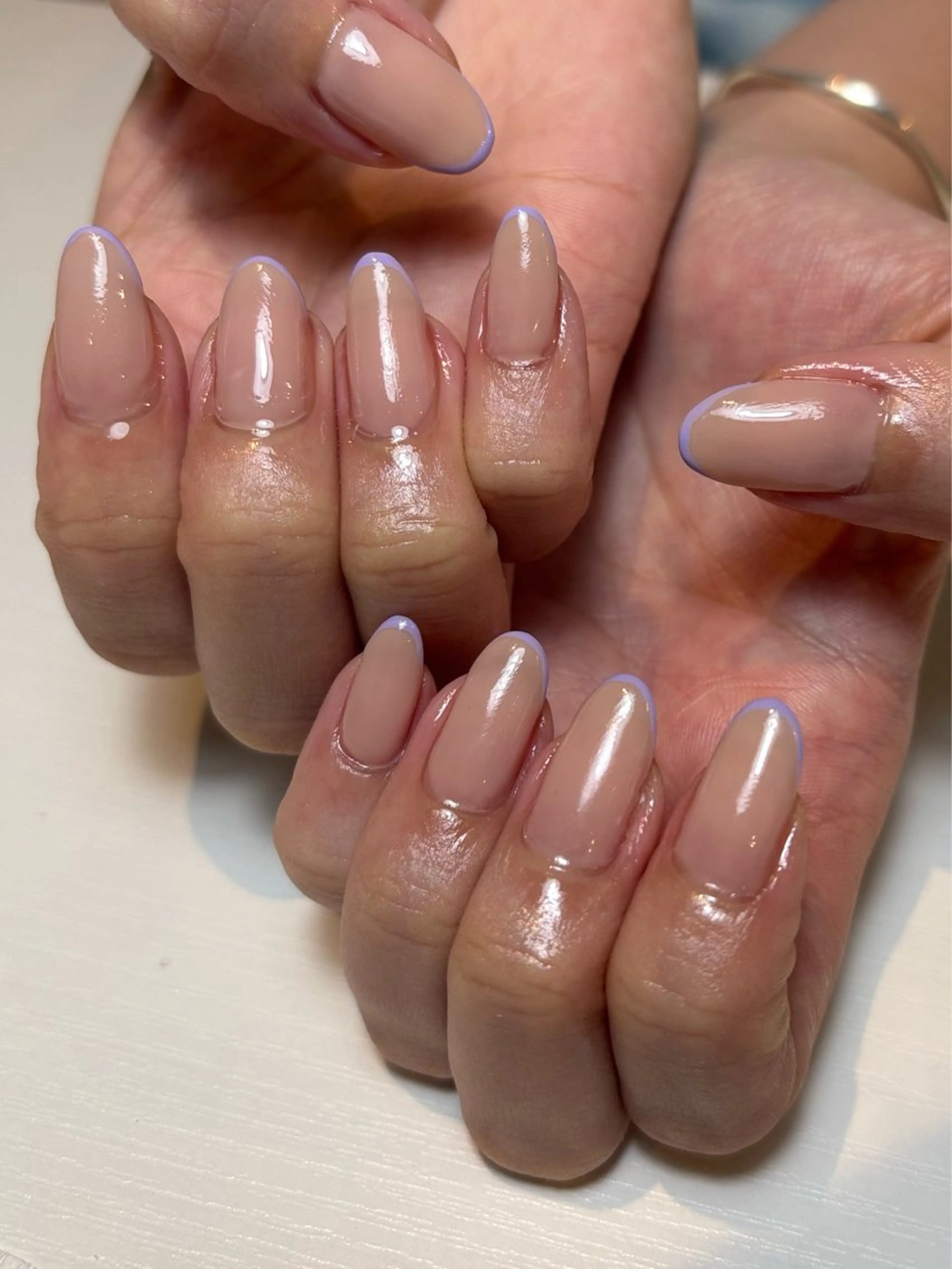 ネイル アートネイル 長さ出し フレンチネイル 韓国ネイル ロングネイル ハンドネイル Kai  nail Mayukoのネイルデザイン