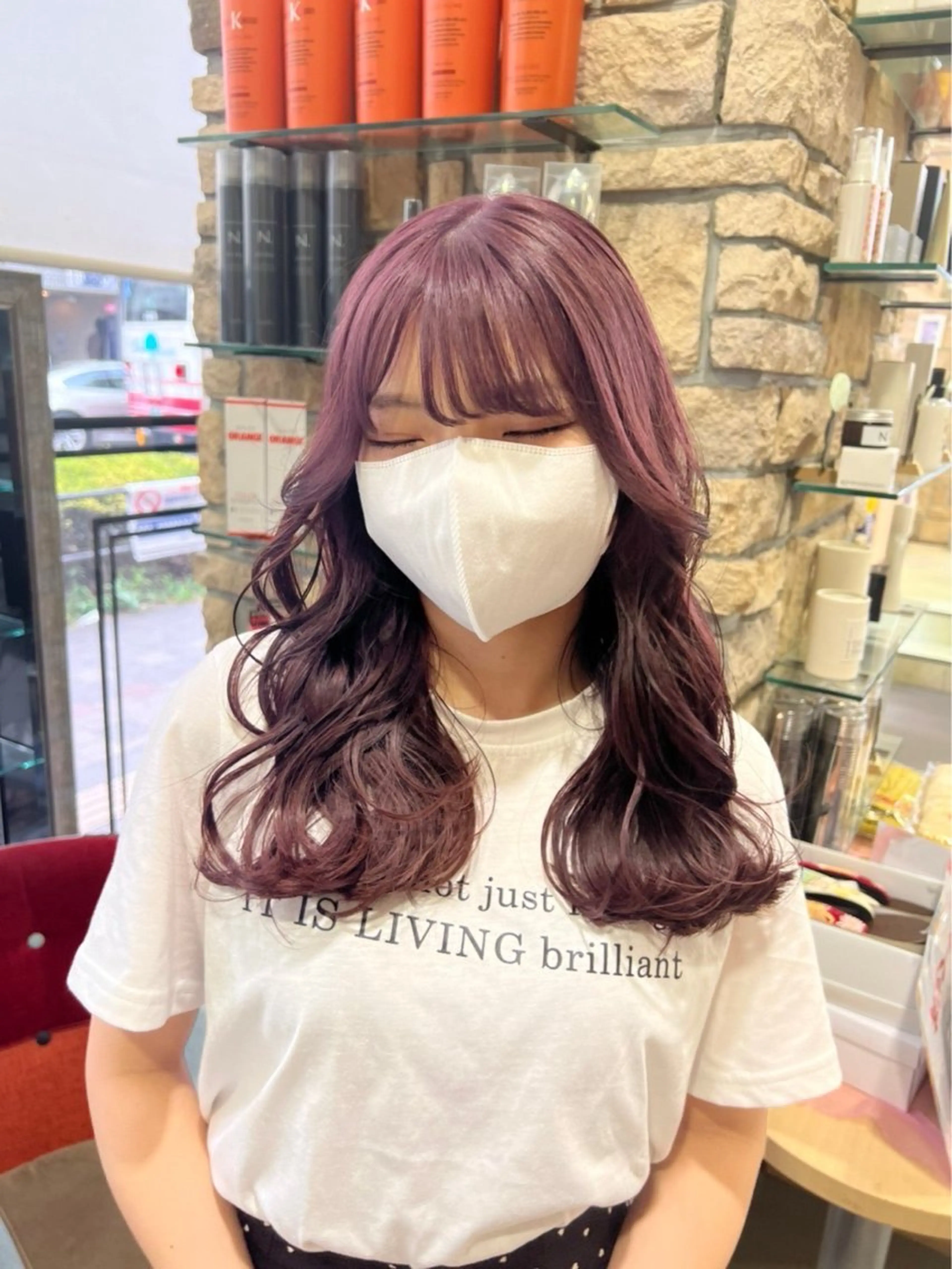 カラー ヘアカラー トリートメント 艶カラー/eye 🫧ྀི/栞のヘアスタイル