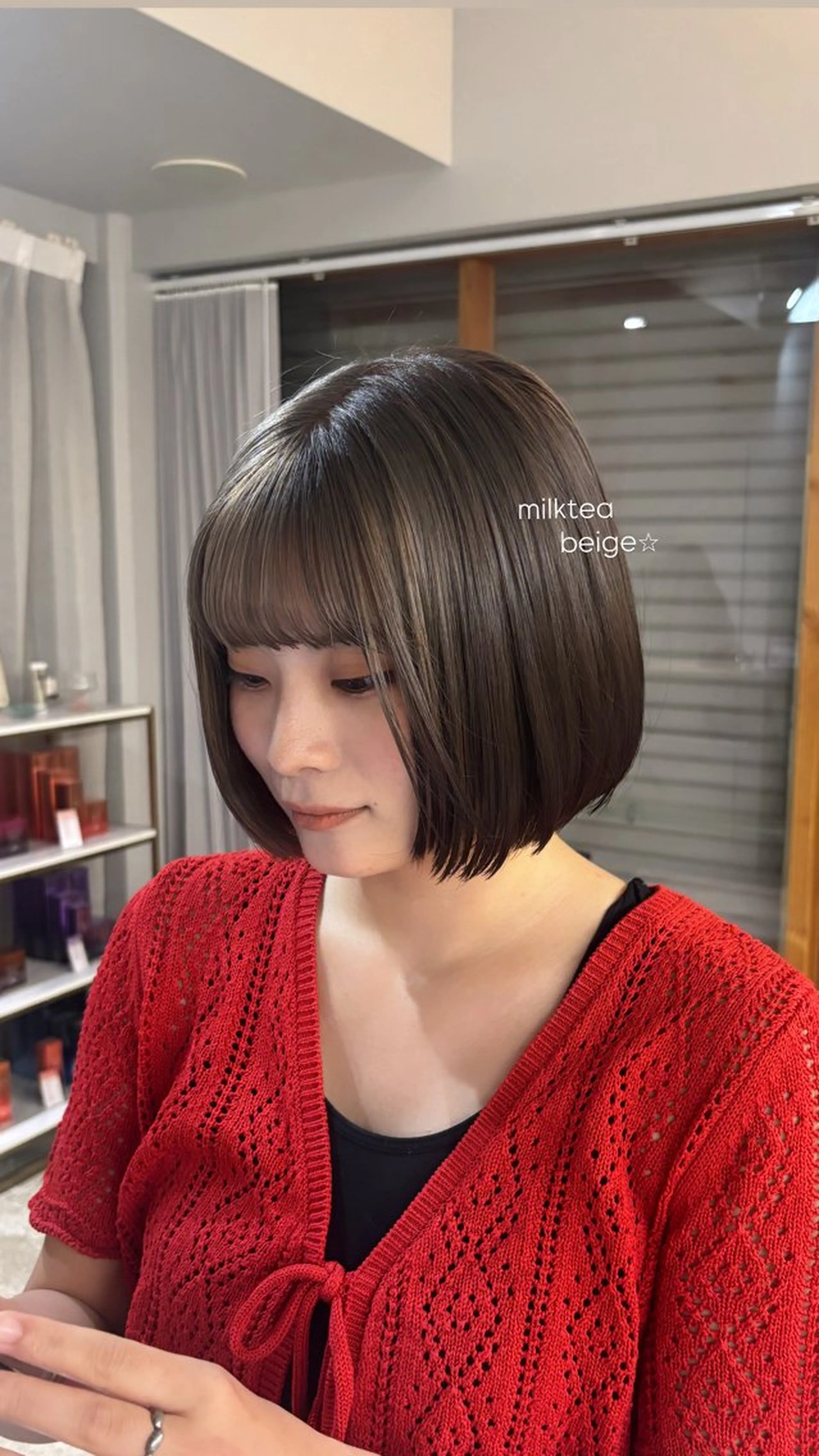 ショート カラー 透明感カラー ヘアカラー cipre 萌乃のヘアスタイル