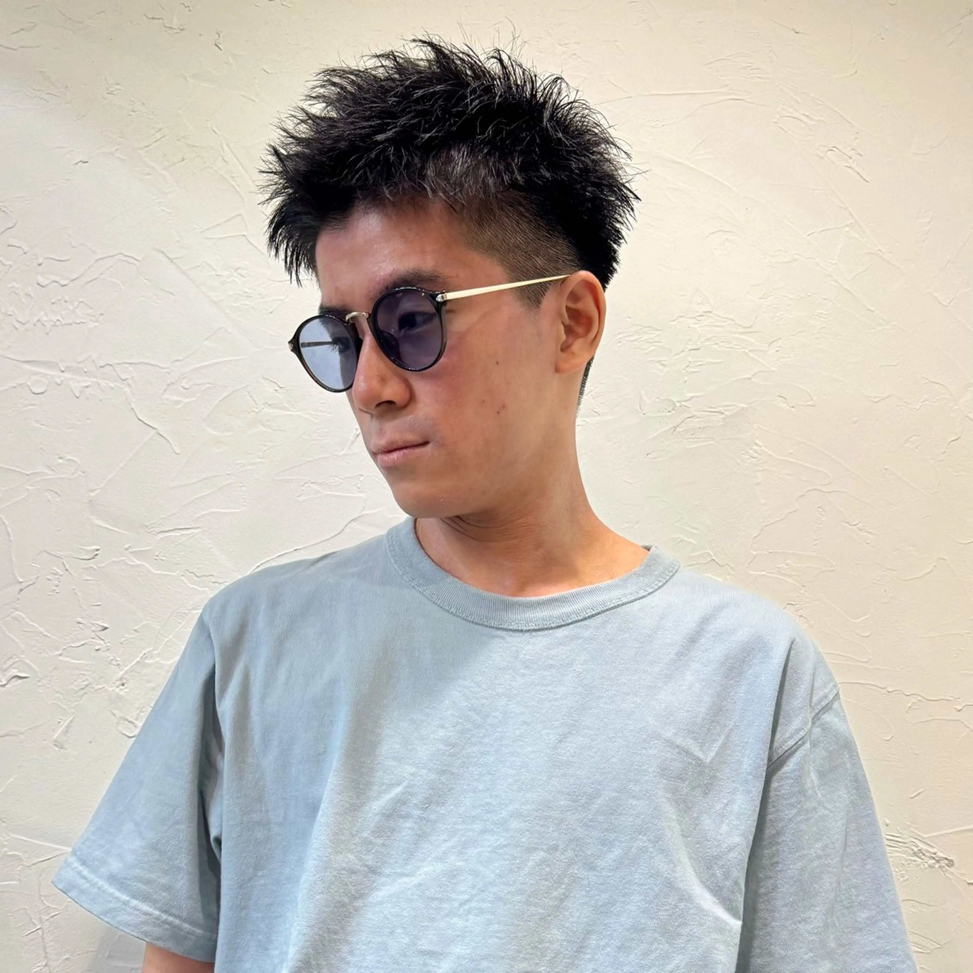 ショート メンズ アップバング メンズ就活ヘア メンズパーマ メンズショート スパイキーショート カット ヘアセット 【池袋/スパイキー ショート】ⓝⓘⓜⓤのヘアスタイル