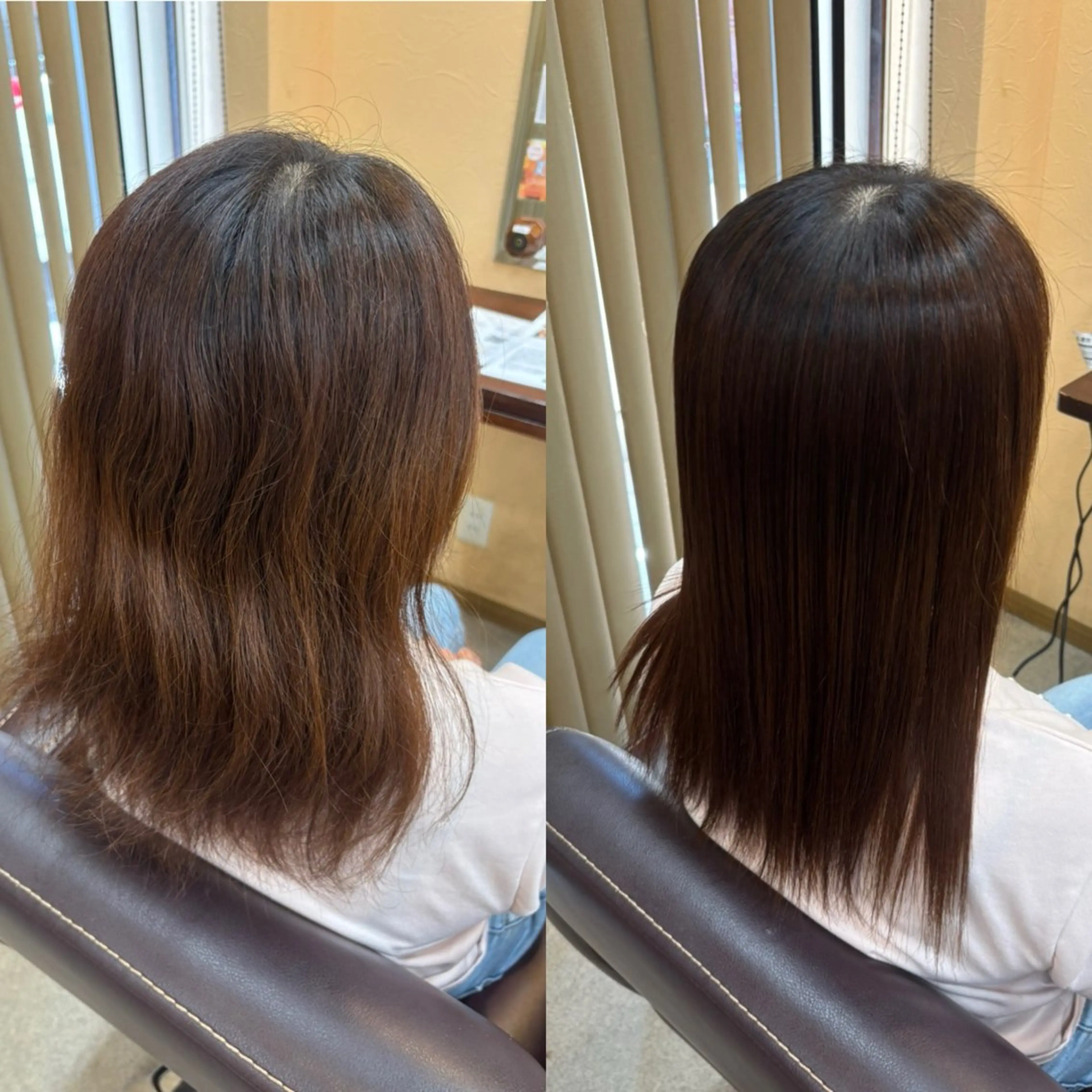 セミロング 縮毛矯正 ほのか🎀️🫧水戸 🫧elve🎀のヘアスタイル