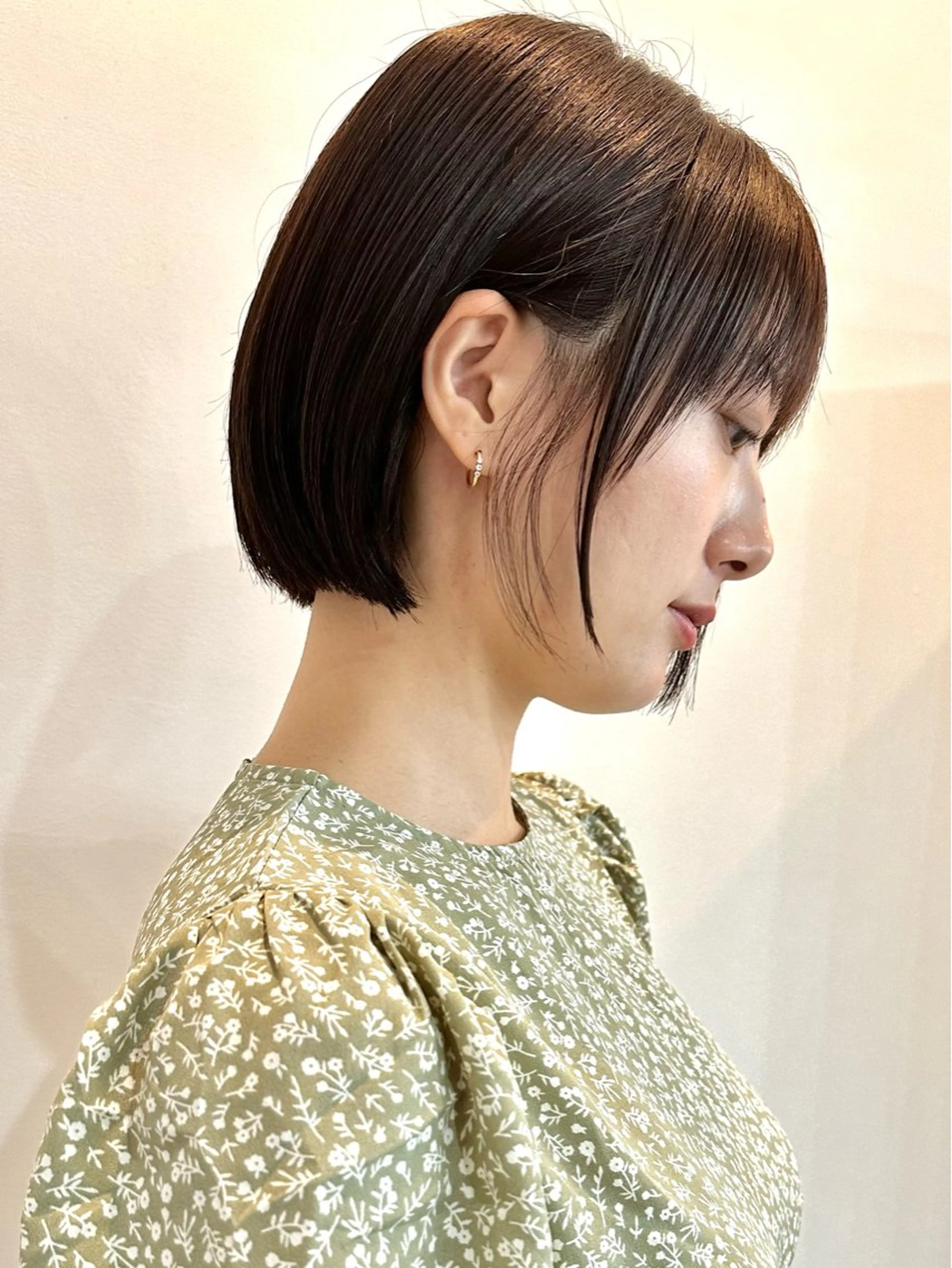 ショート ヘアアレンジ ショートボブ ボブ 韓国風ヘア レイヤーカット ショートヘア カット トリートメント 切りっぱなしボブ/ デザインカラー店長のヘアスタイル