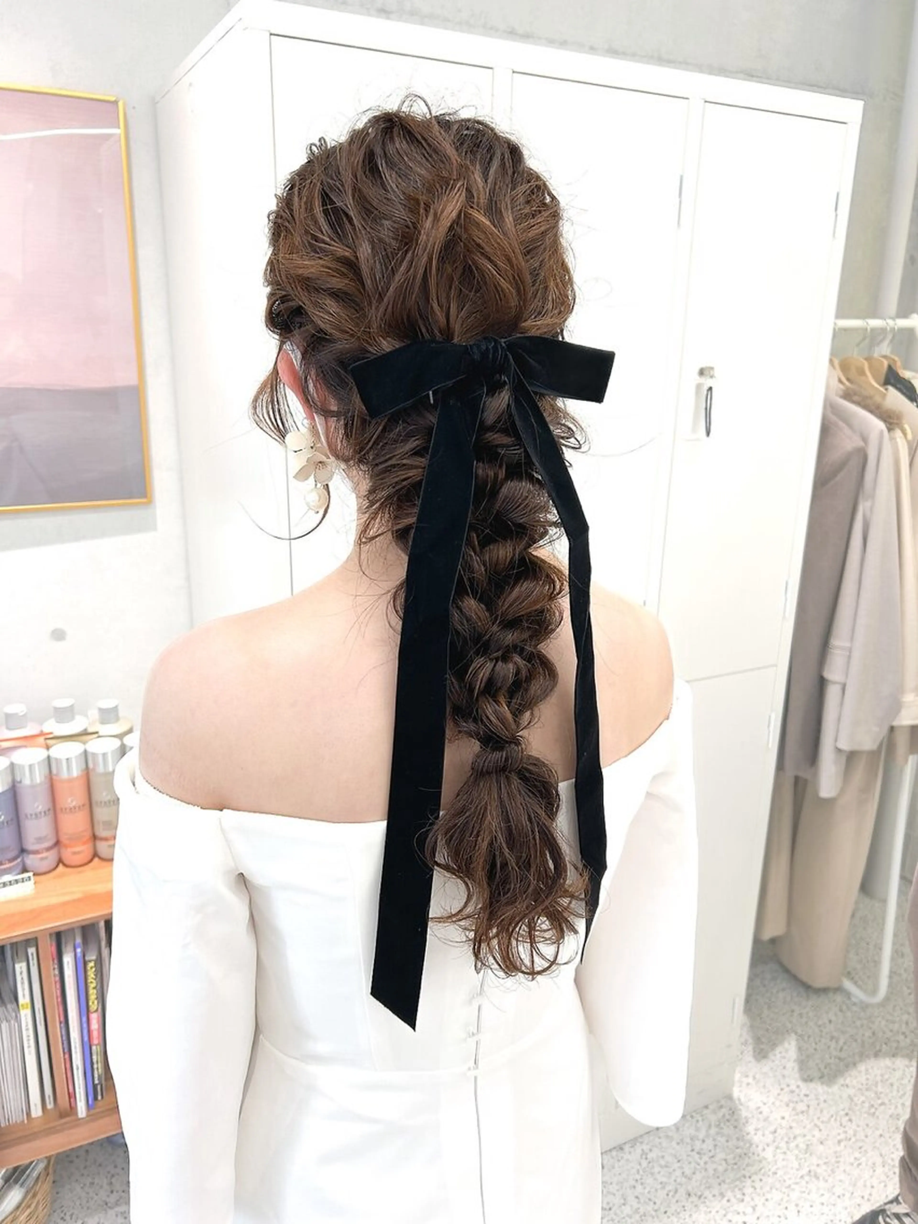 ヘアアレンジ 結婚式・ブライダル ヘアセット 透明感カラー/set /hana🍀🪽‪のヘアスタイル