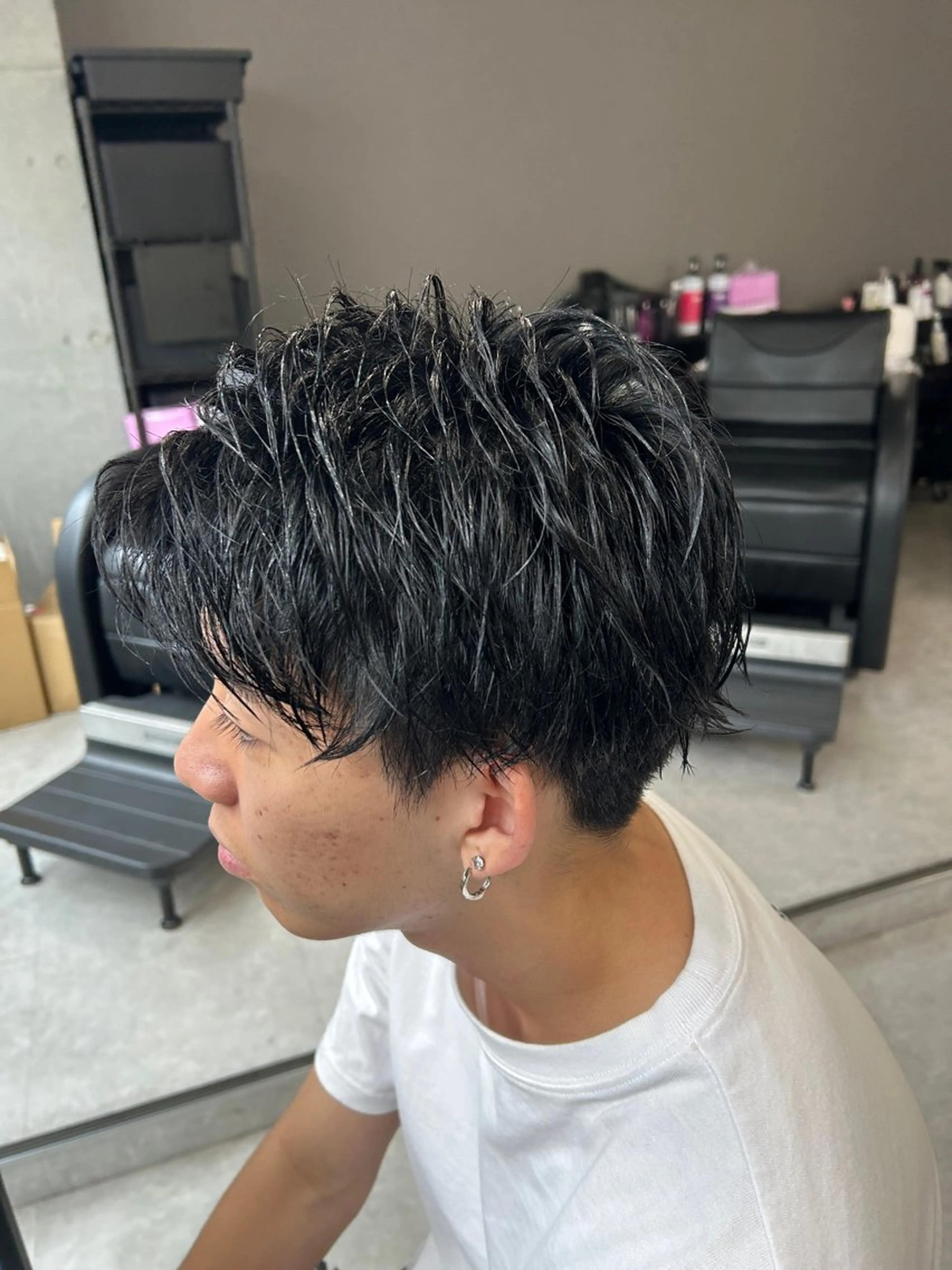 メンズ カット トリートメント ヘッドスパ ヘアセット カズキ🌼曲がる縮毛 ／くせ毛パーマのヘアスタイル