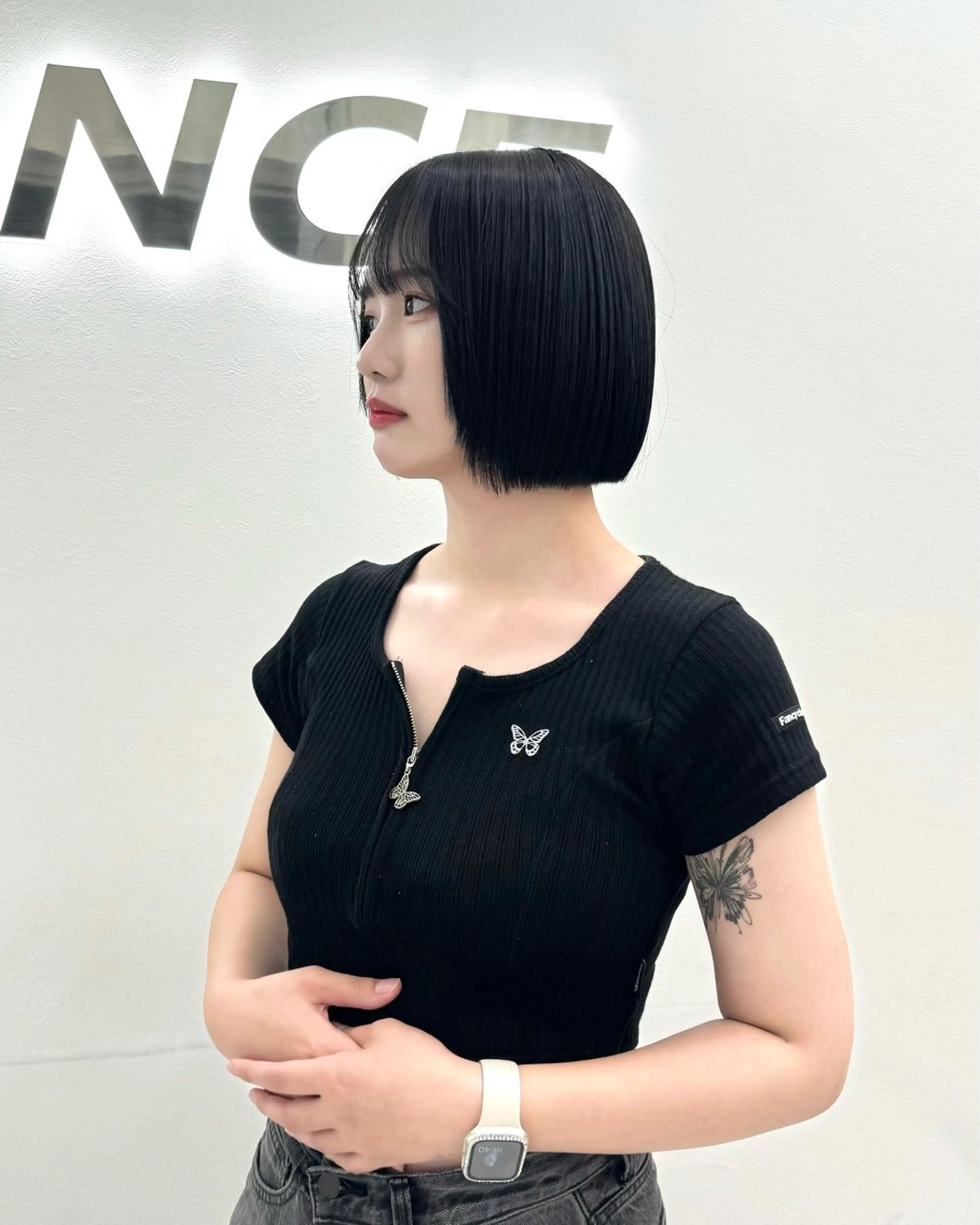 ショート カラー ヘアアレンジ カット ヘアカラー トリートメント ヘッドスパ ヘアセット ‎🤍韓国ボブ/ 縮毛矯正🪽‪ひかりのヘアスタイル