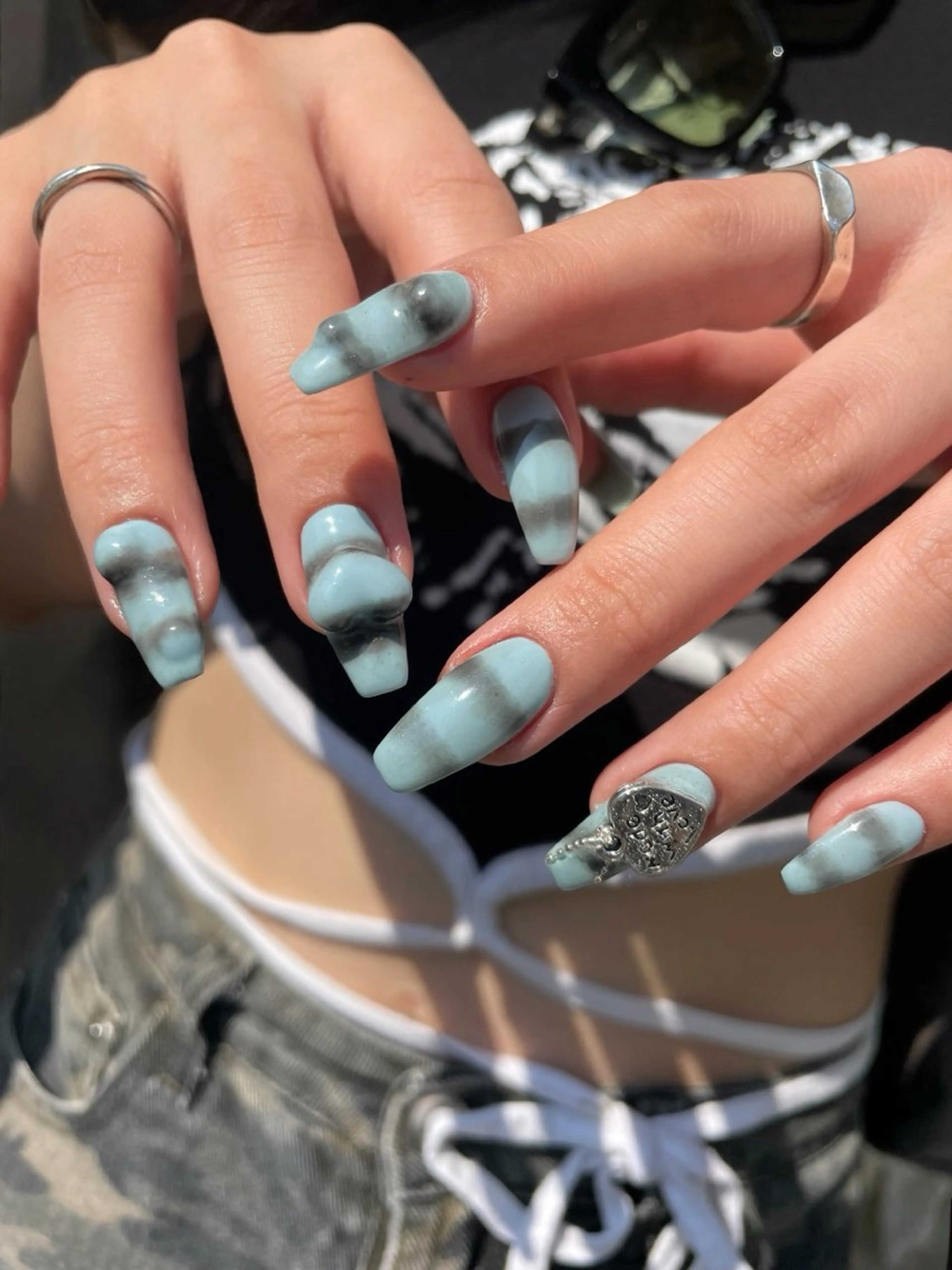 ネイル ハート ハンドネイル Hisaka Mikiのネイルデザイン