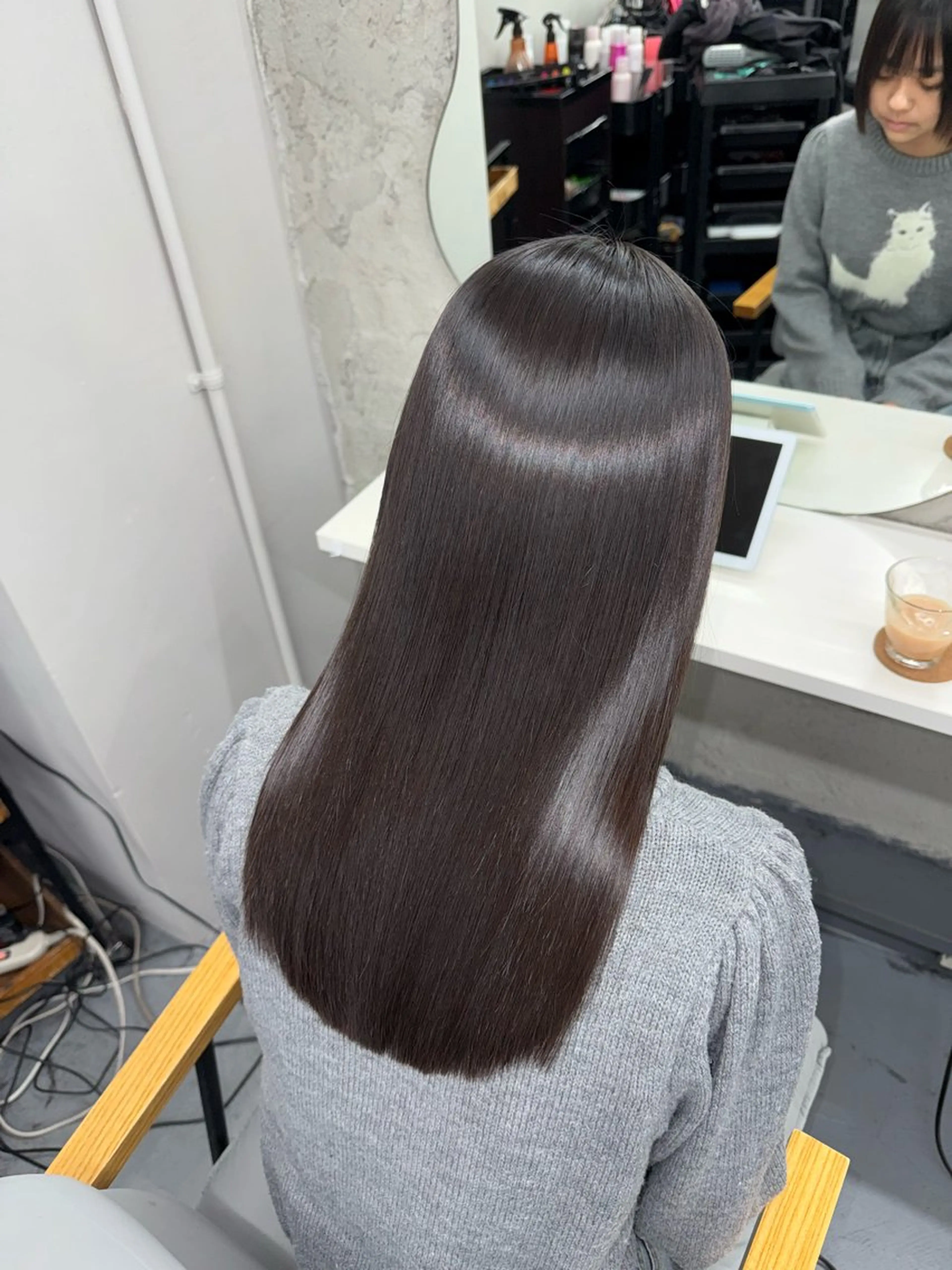 ロング カット 縮毛矯正 【柏】美髪矯正× ハイトーン💫だいちのヘアスタイル