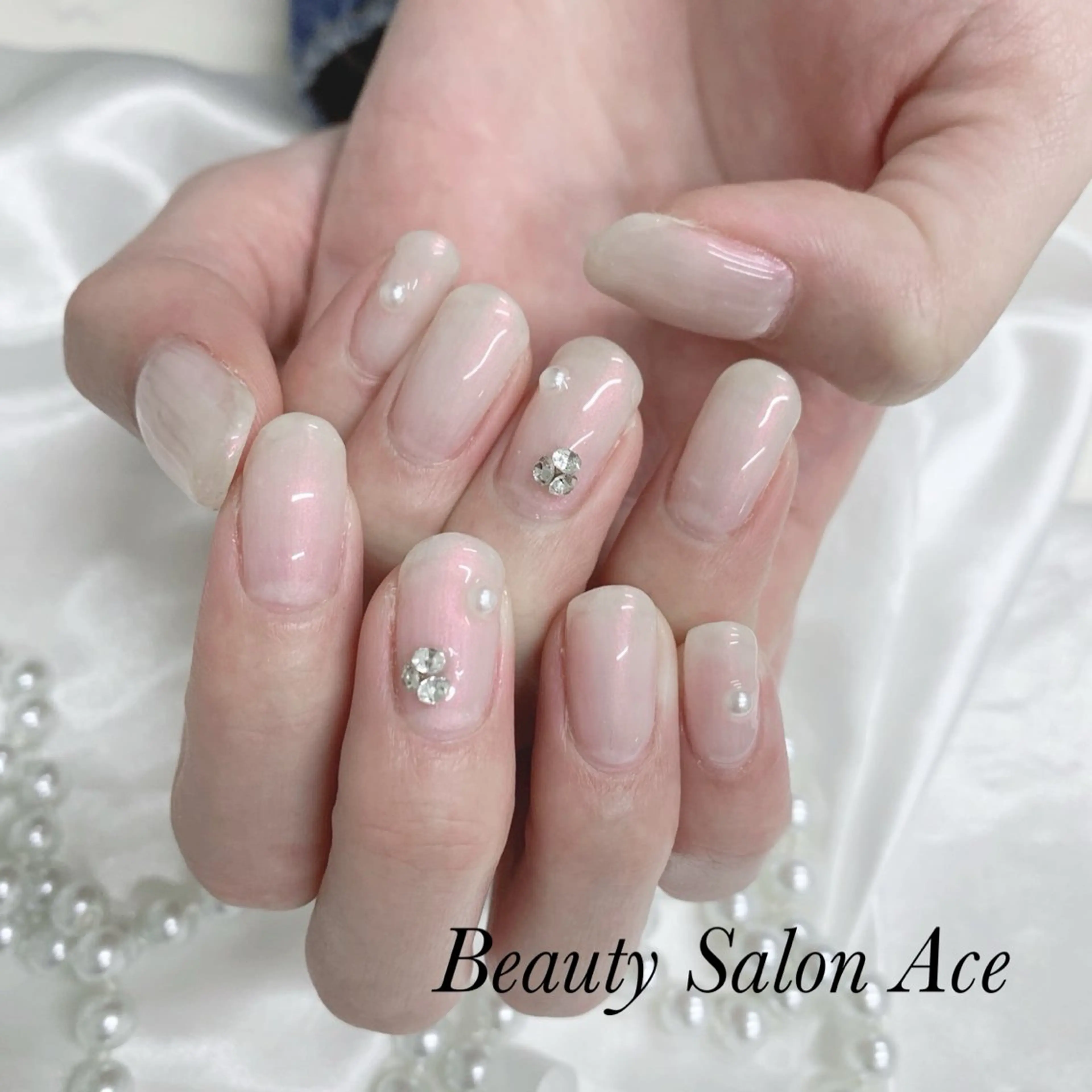 ネイル ワンカラーネイル ハンドネイル Beauty Salon Ace(ネイルサロン エース)所属・池袋フィルイン Ace♡長さだしのネイルデザイン