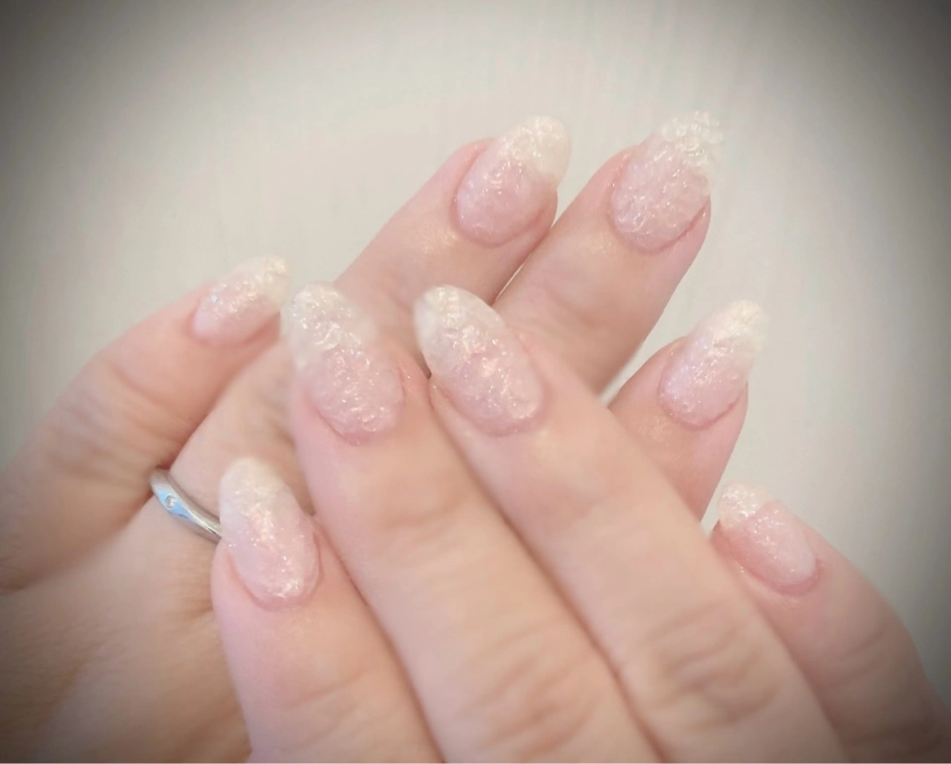 ネイル アートネイル ホワイト 桑田 あおいのネイルデザイン