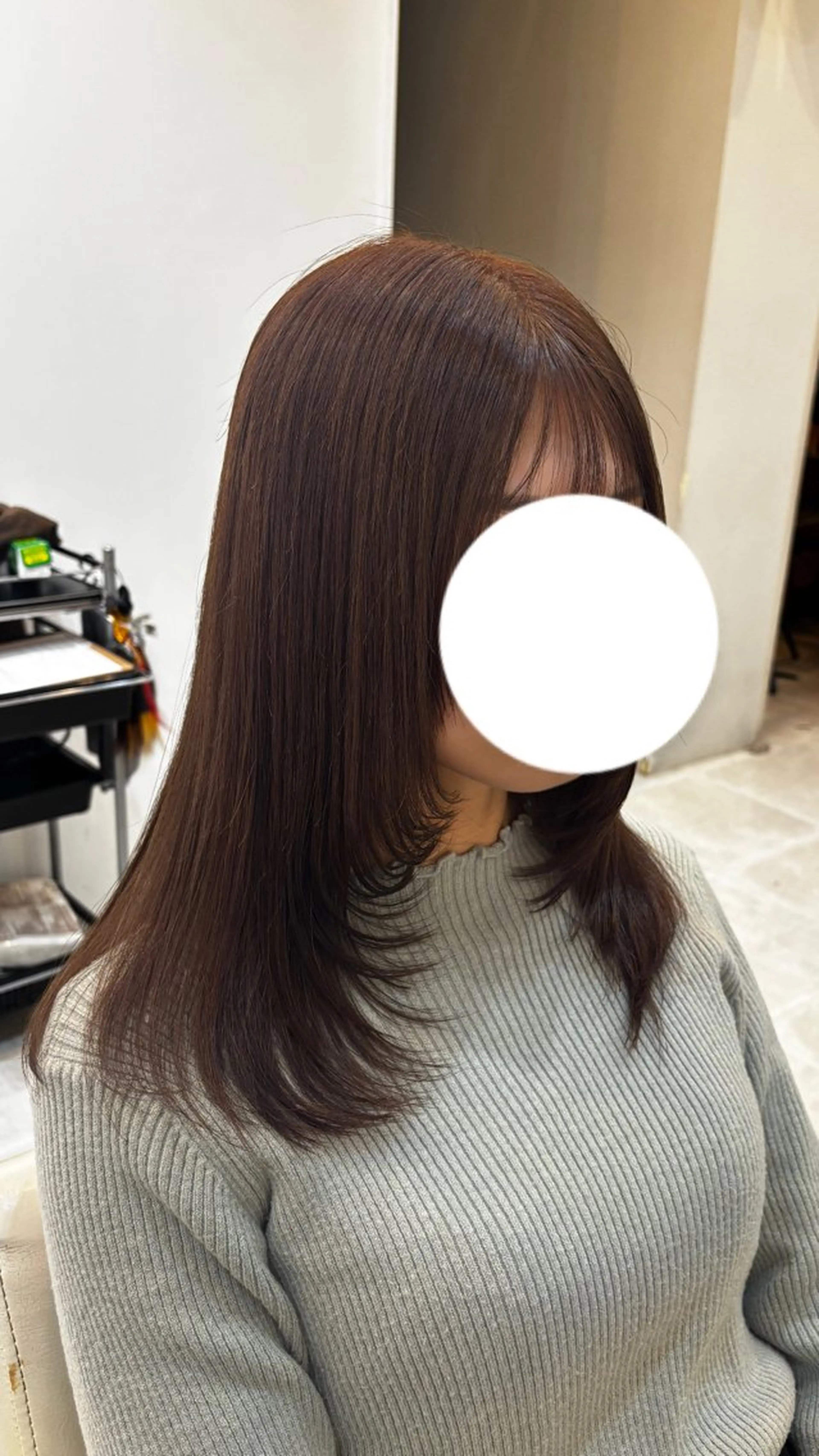 ミディアム 顔周りカット レイヤーカット カット ヘアカラー あすか/ 松本/モデル募集中のヘアスタイル