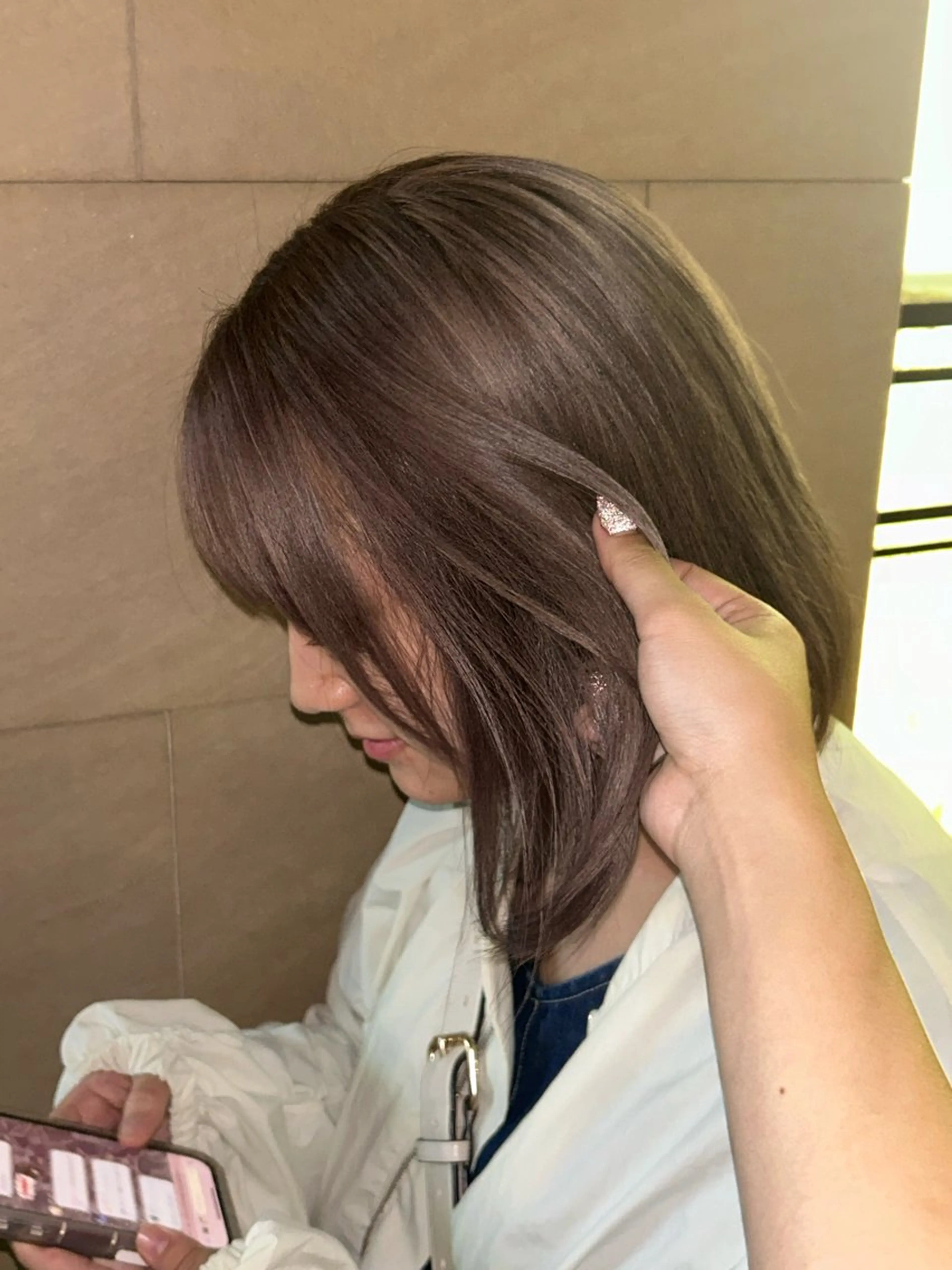 ミディアム カラー 💝ハイトーン/暖色 /吉祥寺/のヘアスタイル