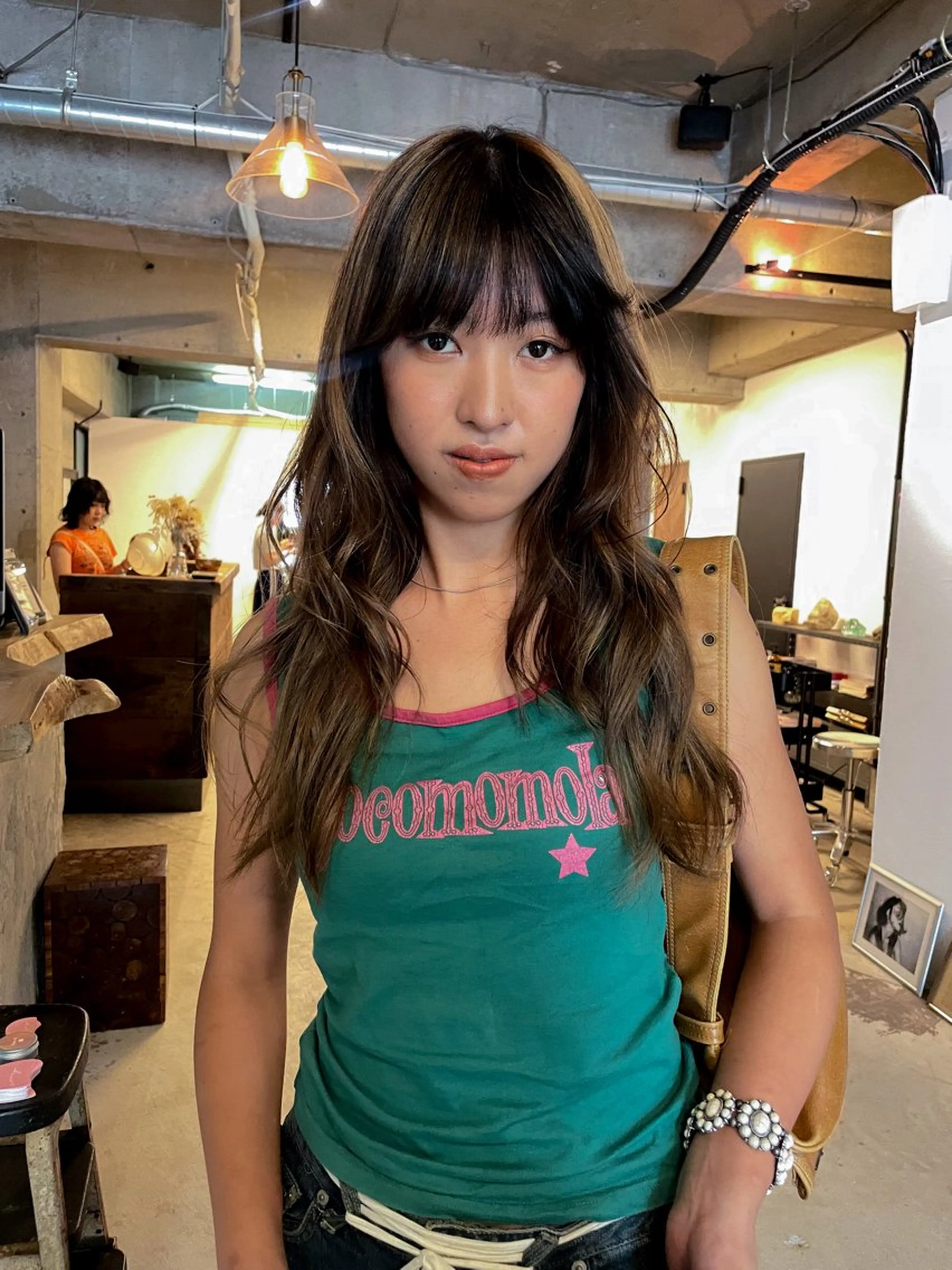 ロング カラー パーマ/レイヤー 岩山丈一郎のヘアスタイル