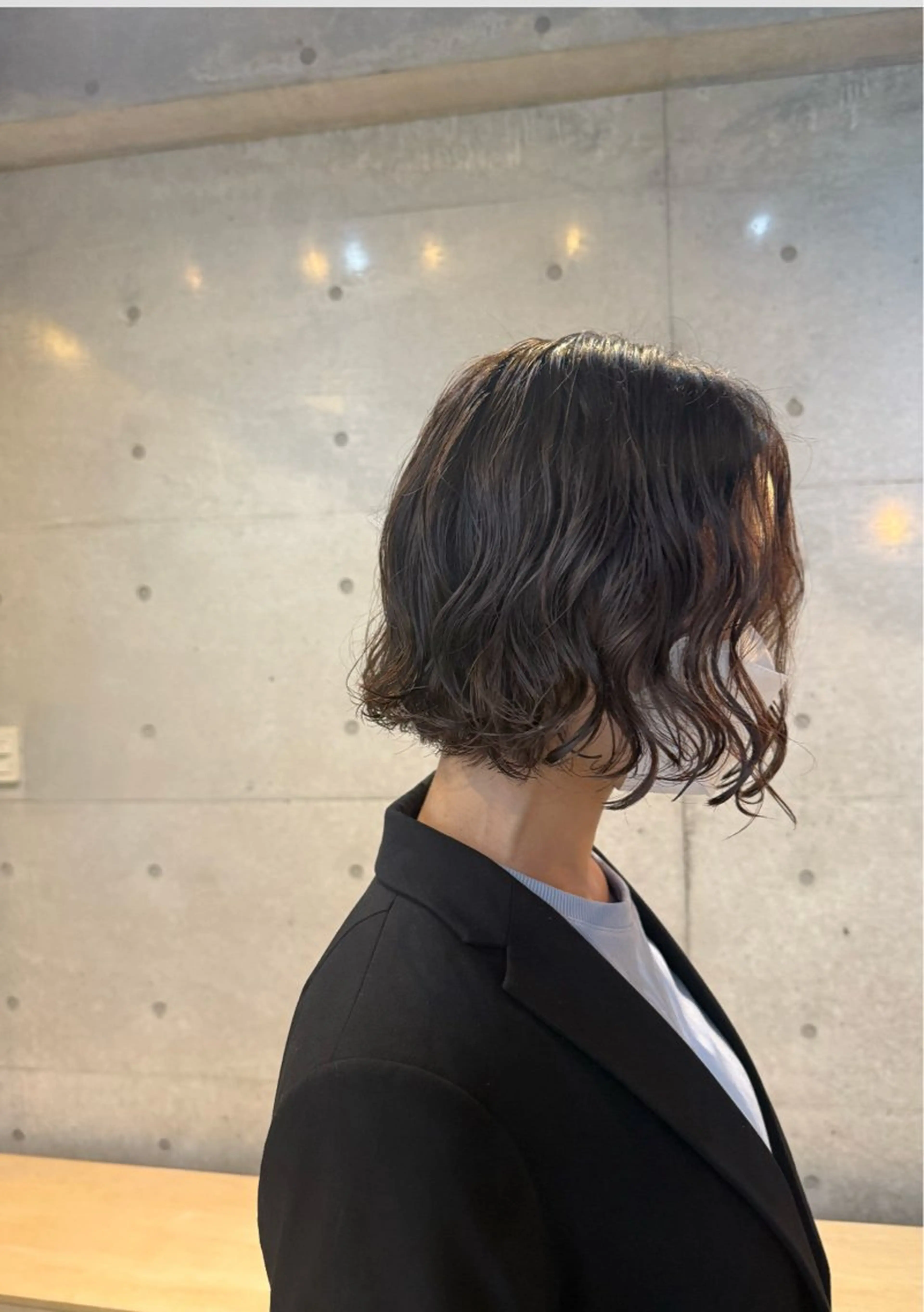 ミディアム カット パーマ トリートメント デジタルパーマ/ ウェーブパーマ/神野のヘアスタイル