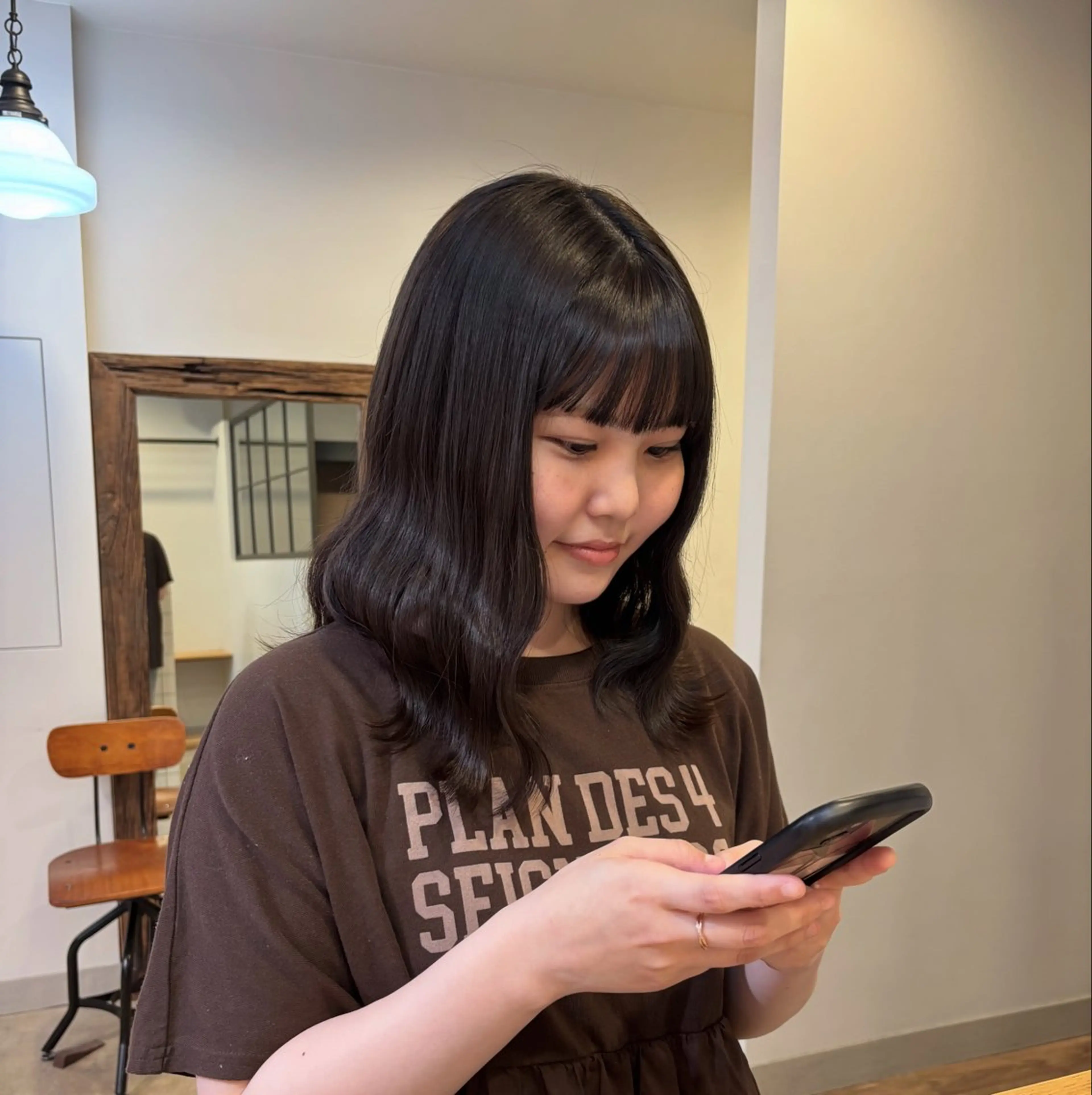 セミロング カラー zina karin୨୧˙˳⋆のヘアスタイル