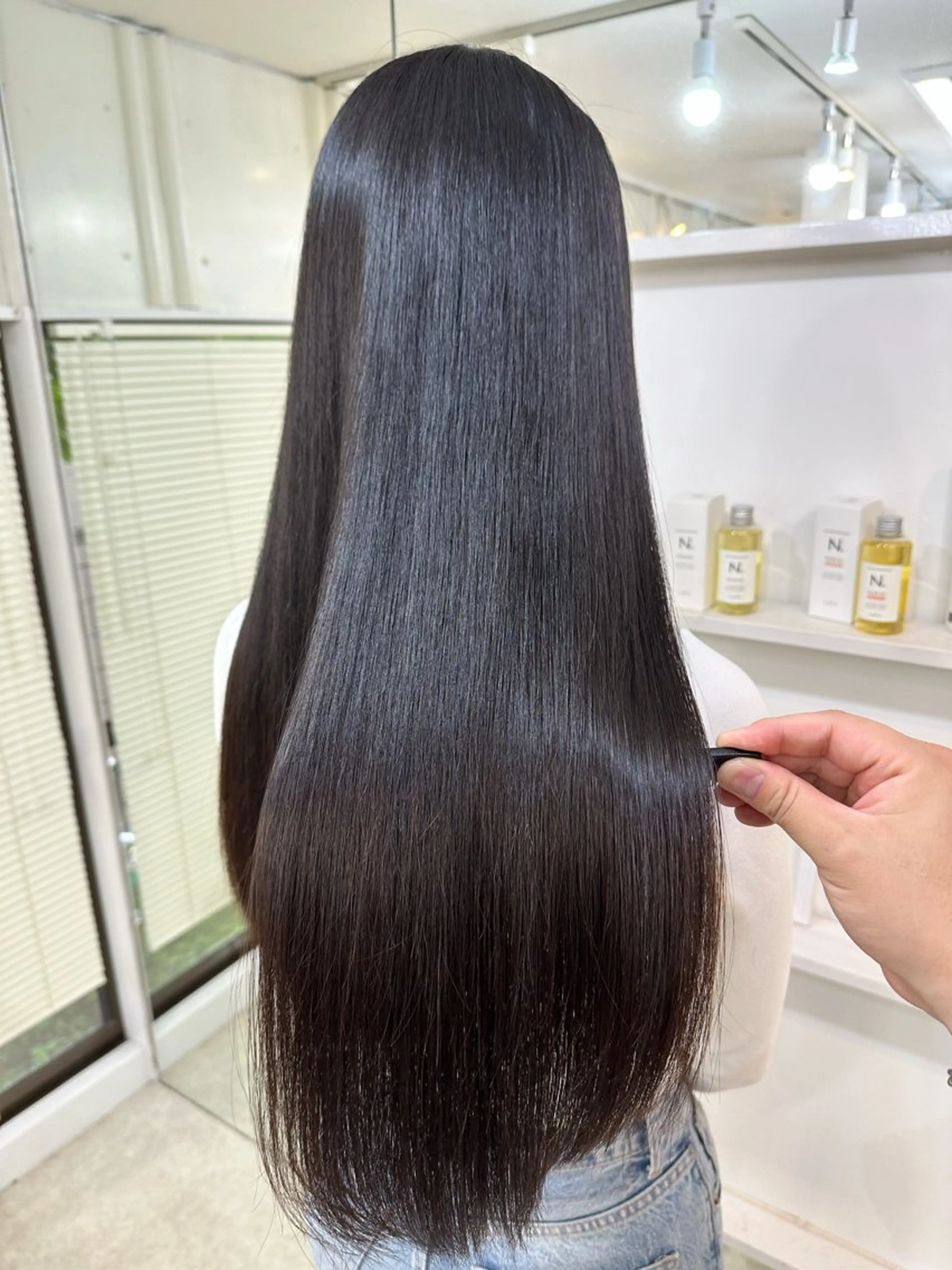 ロング 髪質改善 縮毛矯正 トリートメント 髪質改善/レイヤー ストウシンゴのヘアスタイル