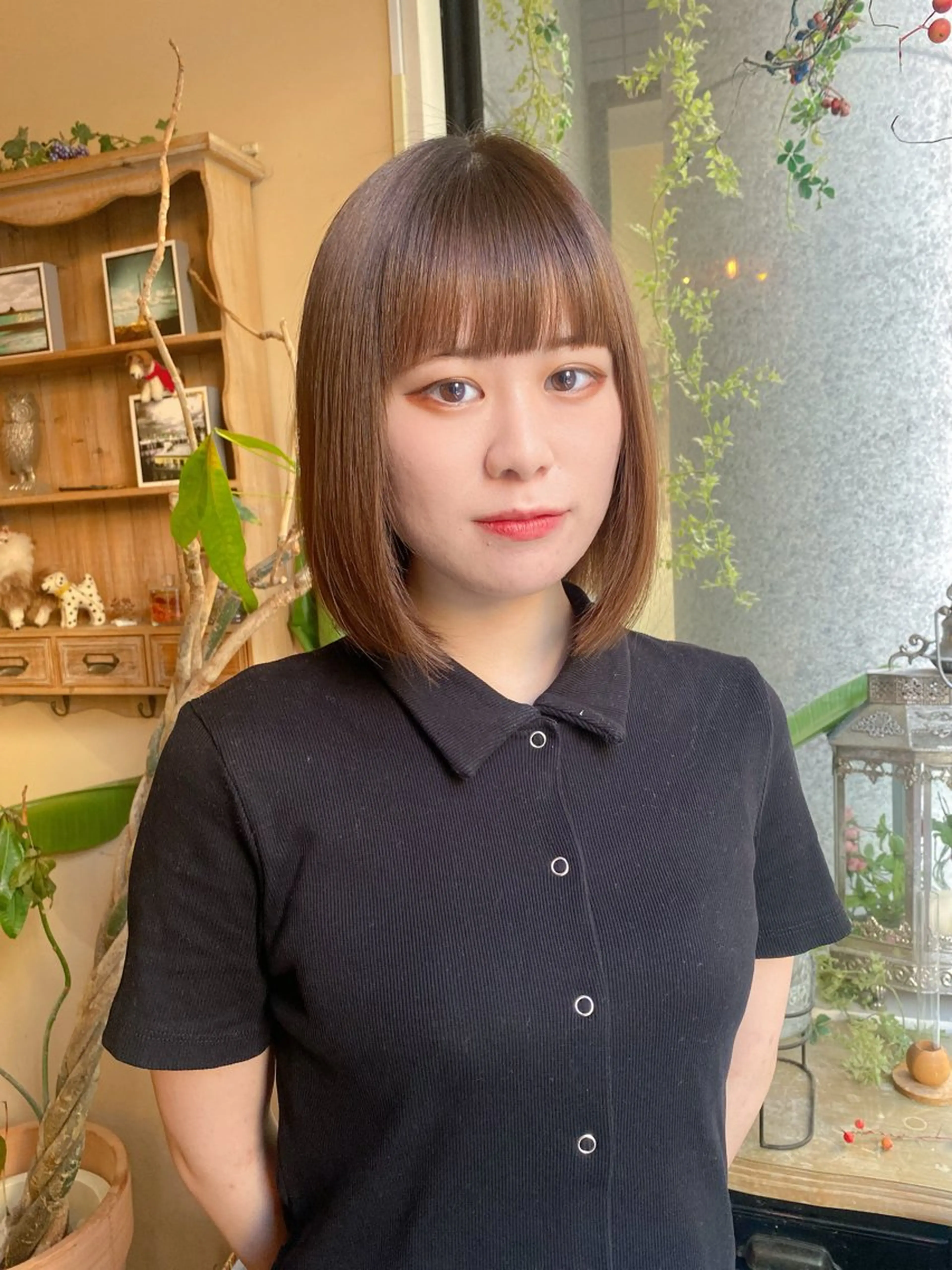 ミディアム ボブ 當山 瑠奈のヘアスタイル