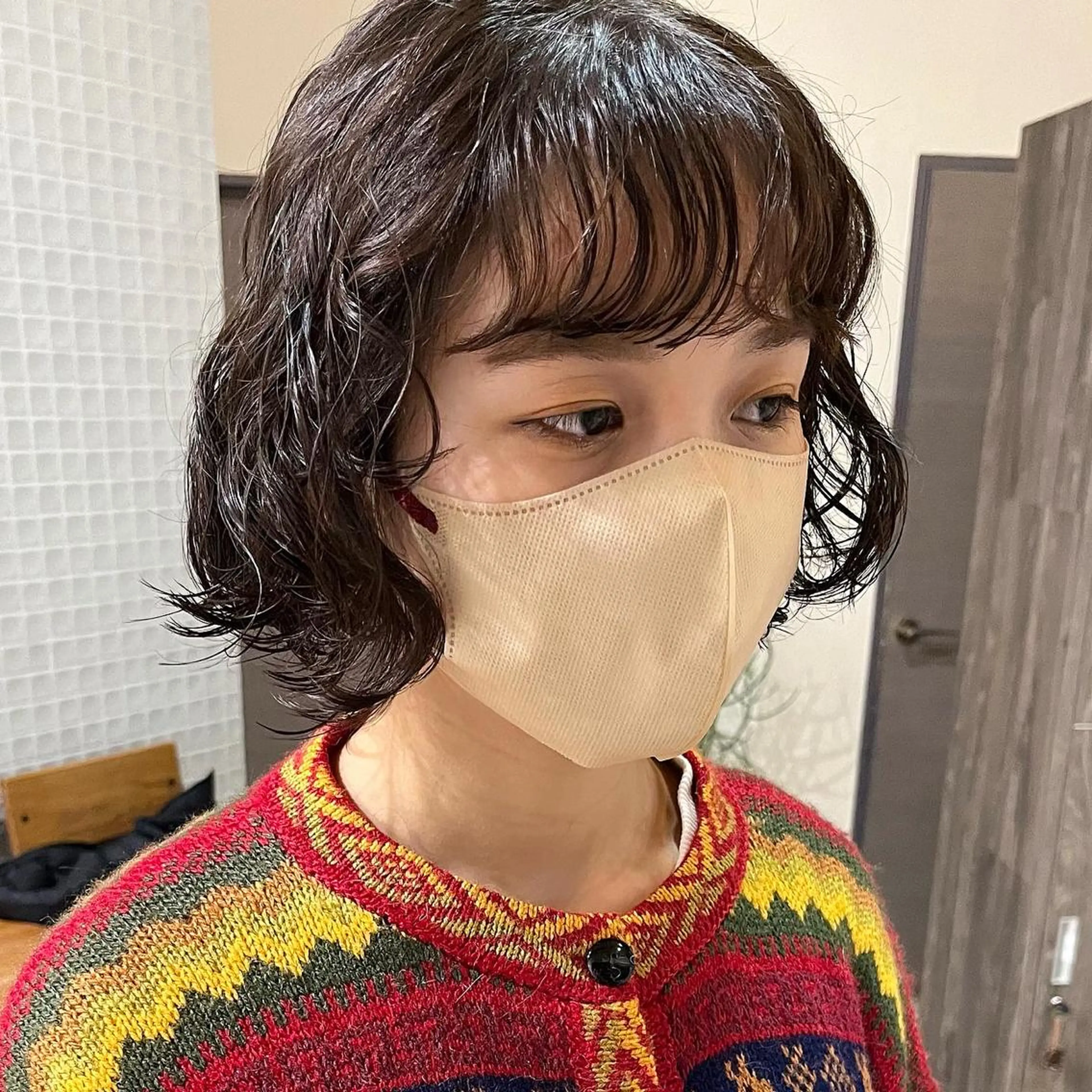 ショート パーマ 中村 友香のヘアスタイル