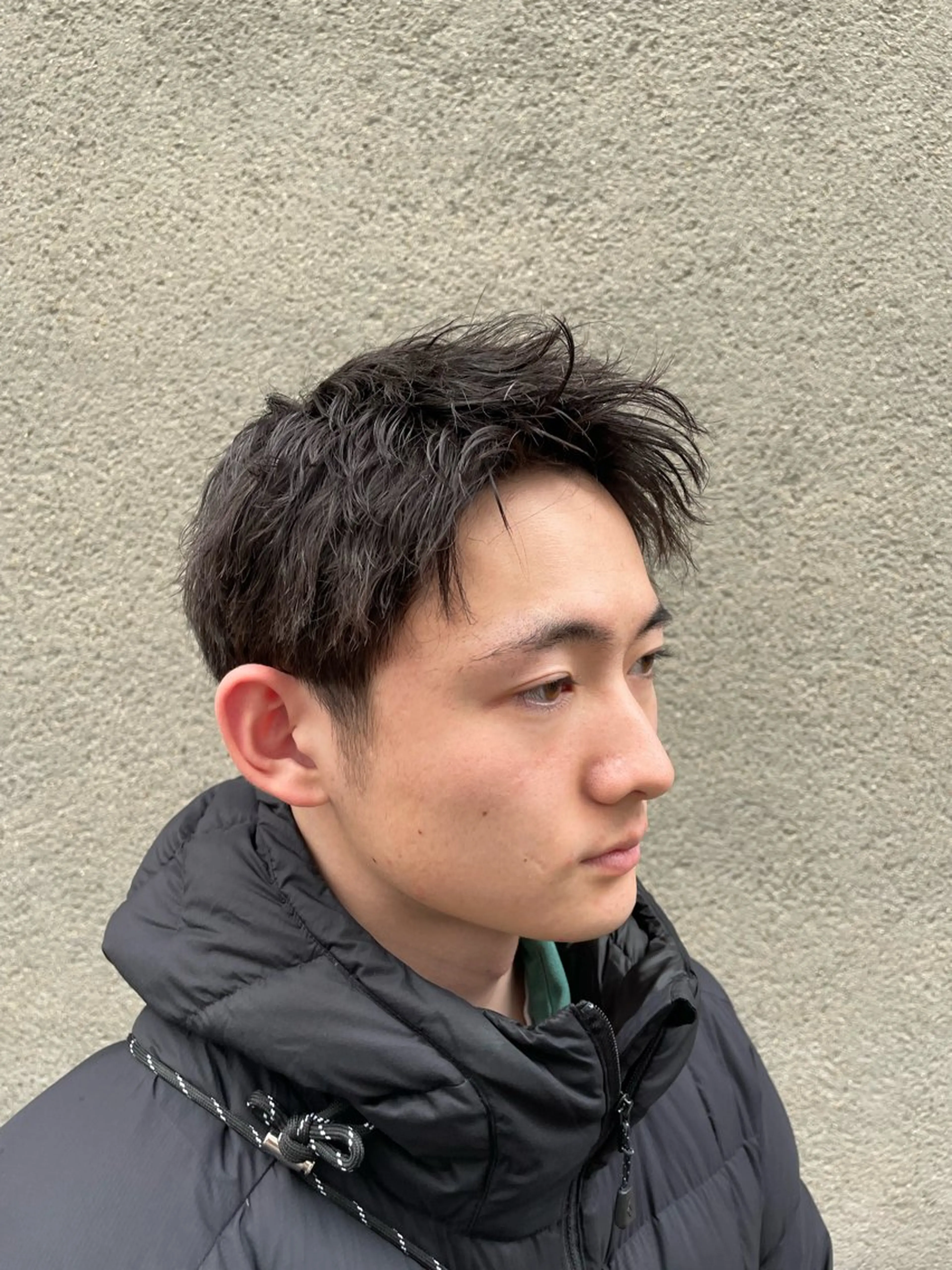 メンズ カット 慎太朗/パーマ/ボブ /センターパートのヘアスタイル