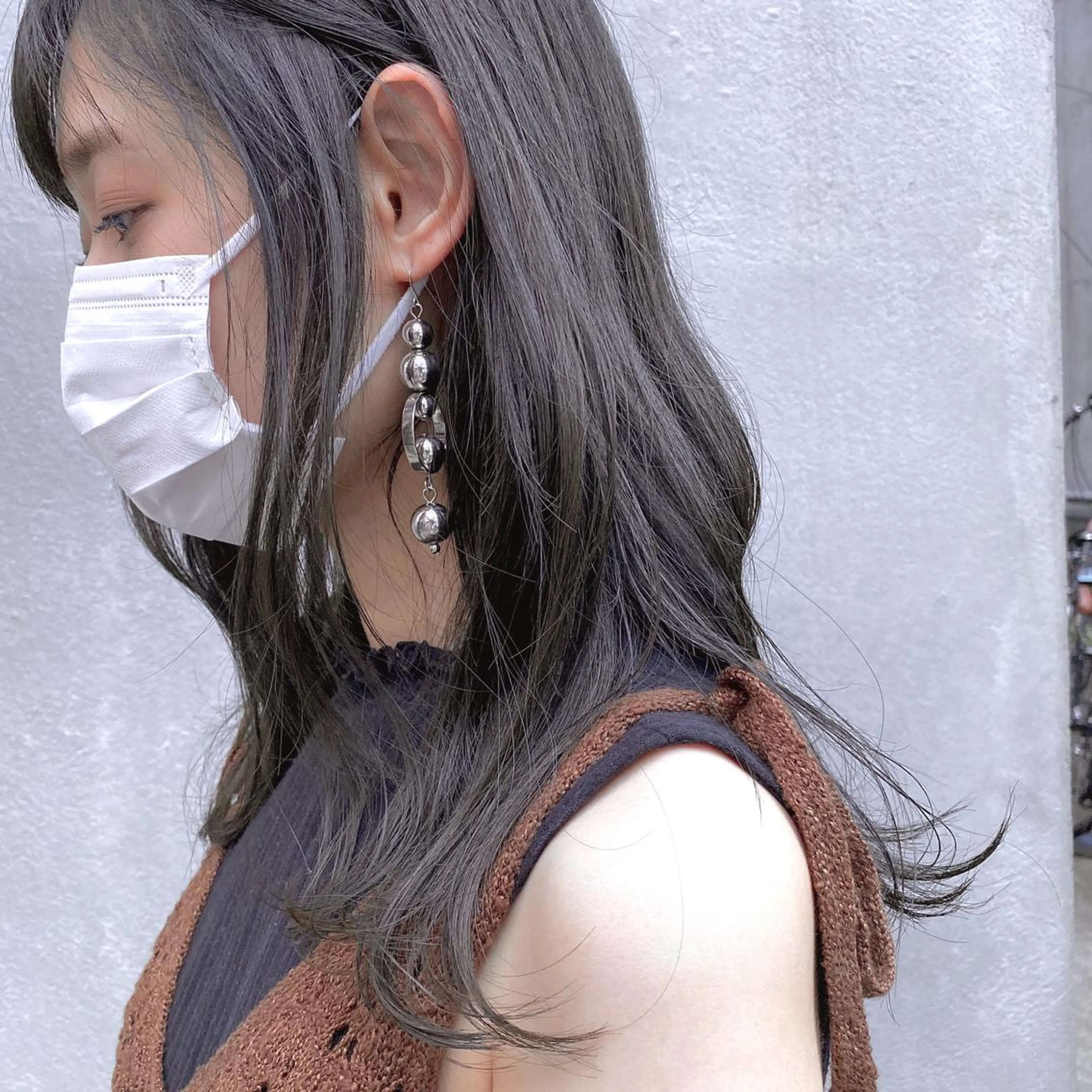 セミロング カラー パーマ ヘアアレンジ グレージュ ミント カット ヘアカラー トリートメント ヘッドスパ 【ダメージレス施術】 【透明感】北村 拓也のヘアスタイル