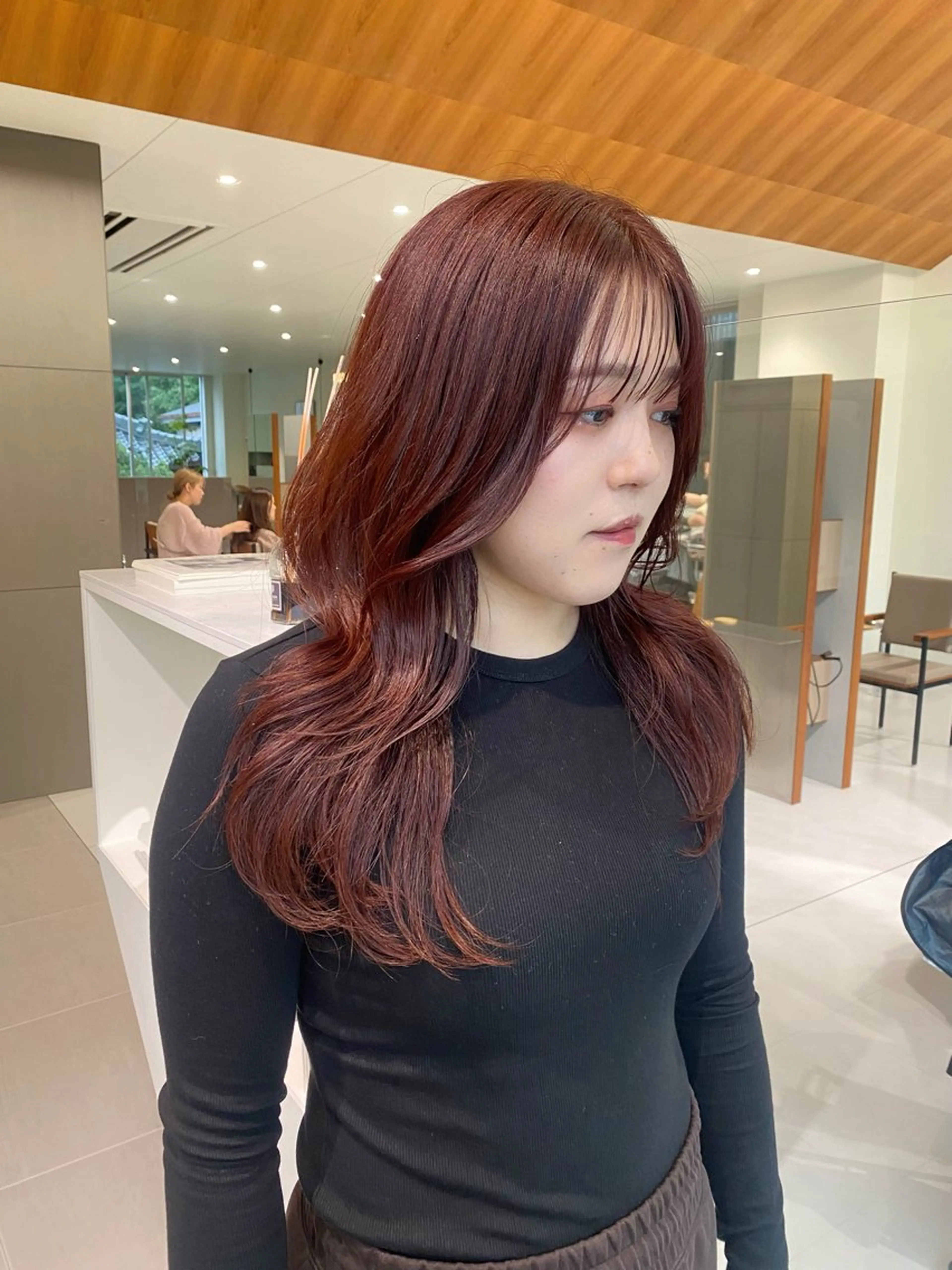 ロング レイヤーカット 🎀透明感× 暖色カラーつな🎀のヘアスタイル