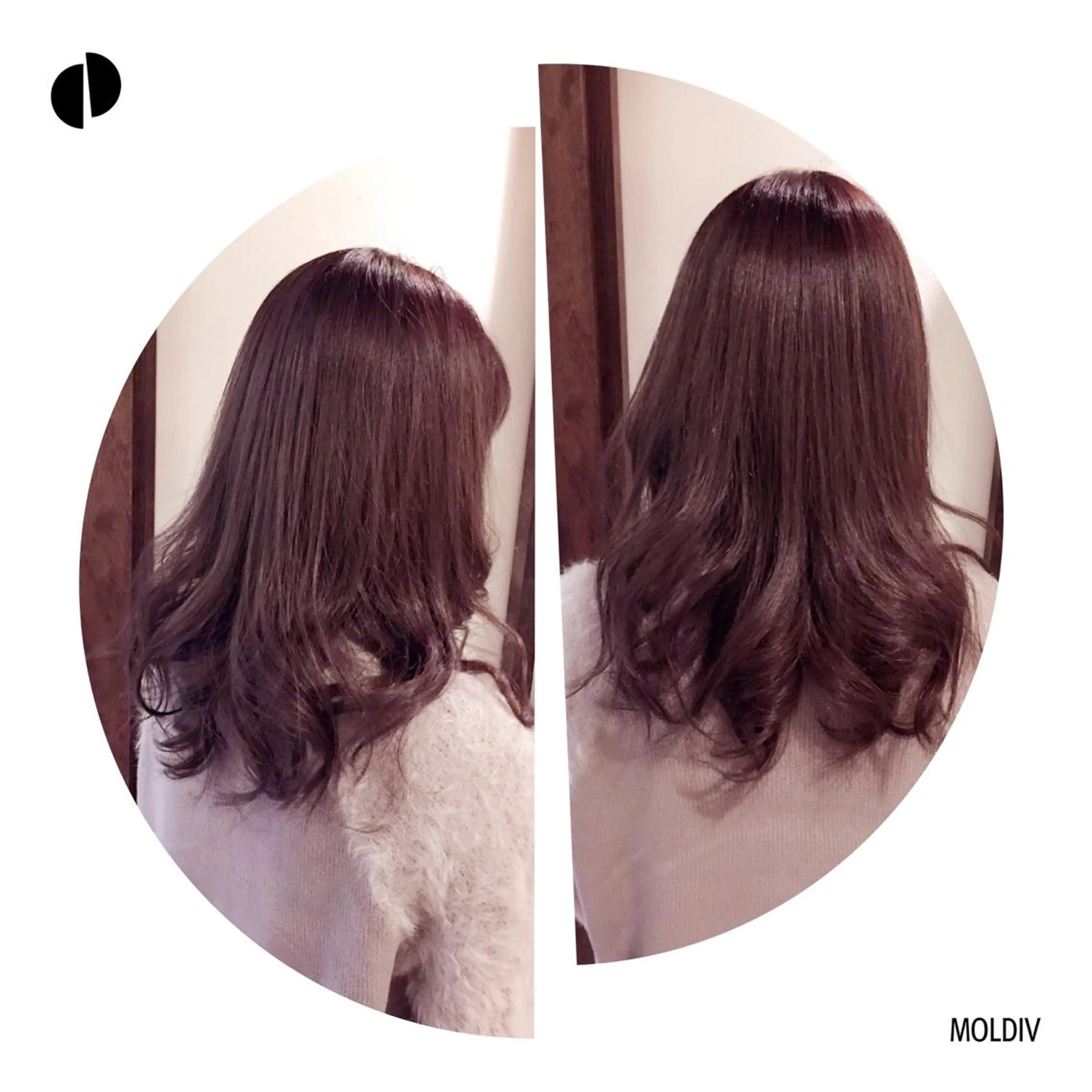 ミディアム セミロング カラー アッシュ ハイトーンカラー ラベンダーカラー ラベンダーアッシュ ✨縮毛矯正✨髪質改善 ナカシマ ユミのヘアスタイル