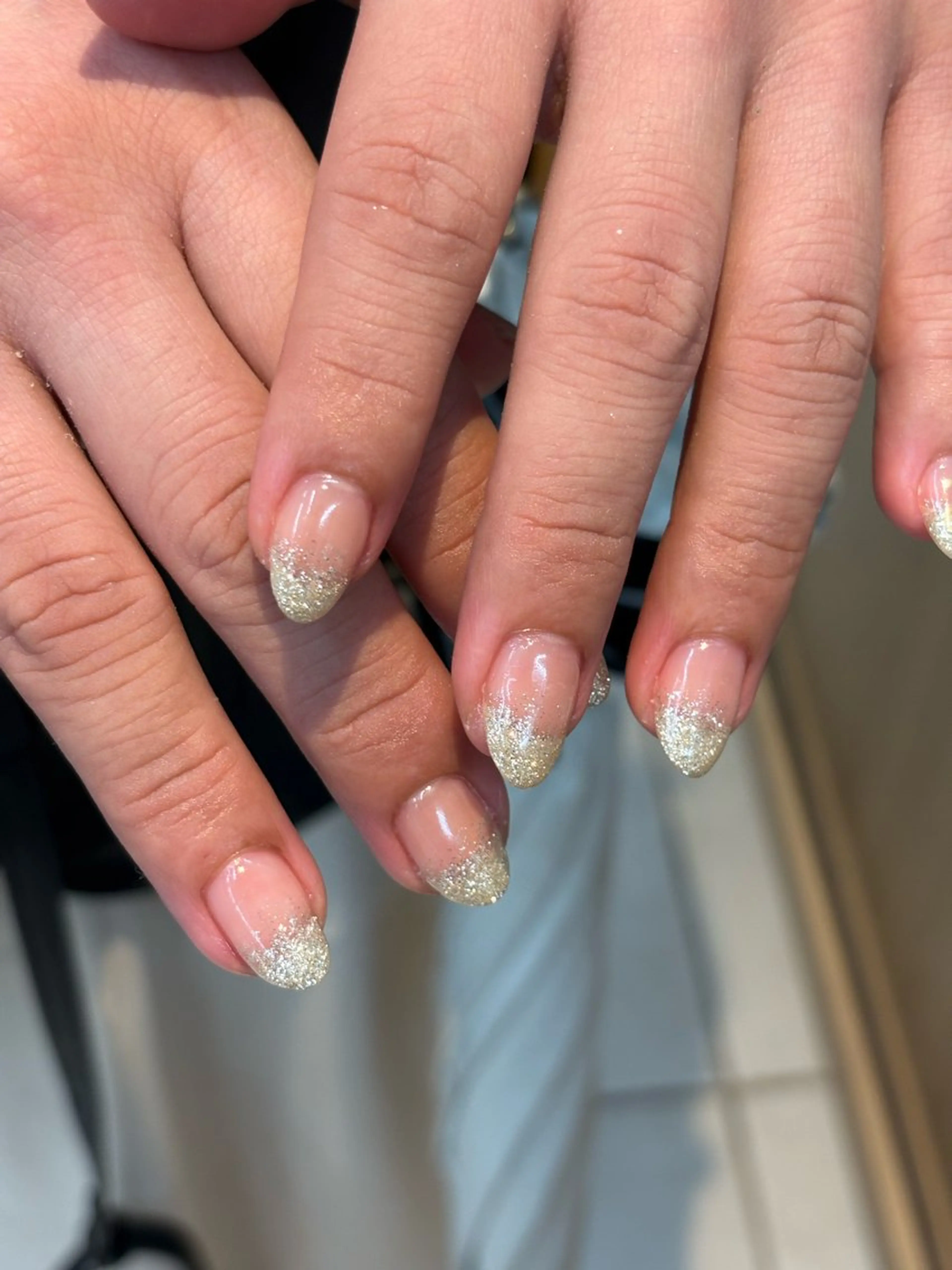 ネイル クリアネイル キラキラネイル ラメ(グリッター) ラメグラデーション シンプルネイル deg° erikaのネイルデザイン