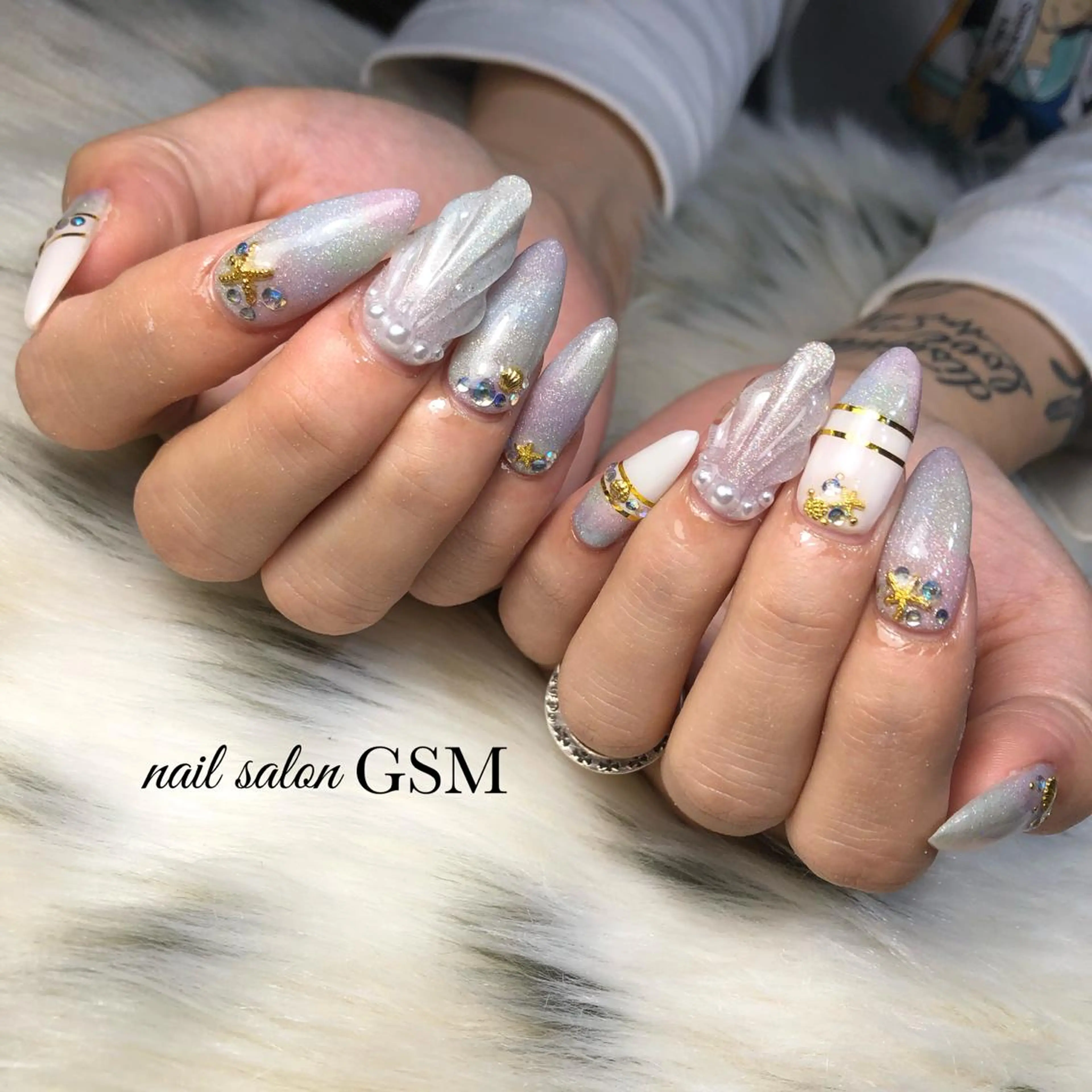 ネイル 夏ネイル ハンドネイル nail salon GSMのネイルデザイン