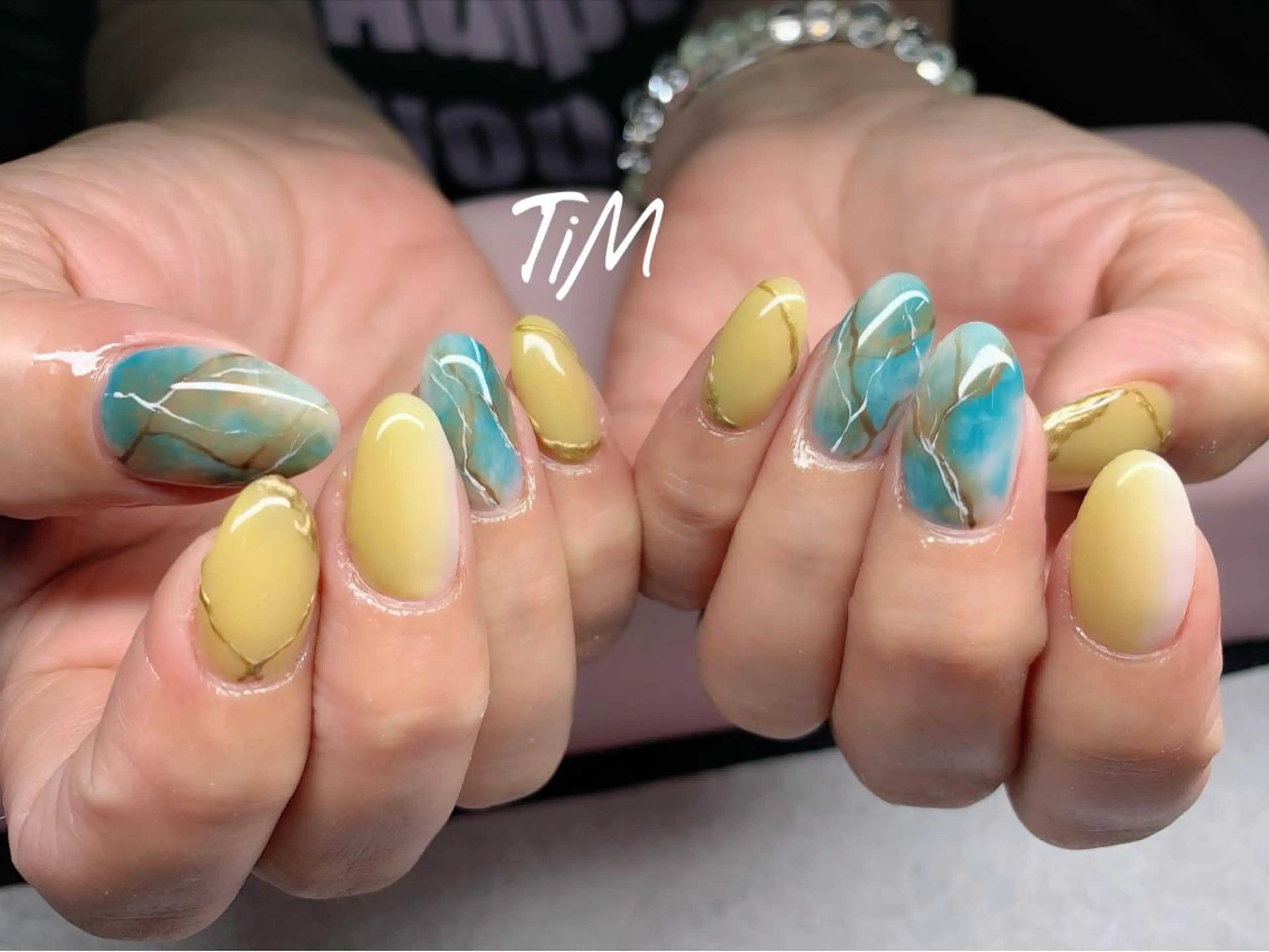 カラー ネイル アートネイル 大理石ネイル(マーブル) Beauty Studio TiM所属・TiM【ティム】 近鉄八尾店のマツエク・マツパデザイン